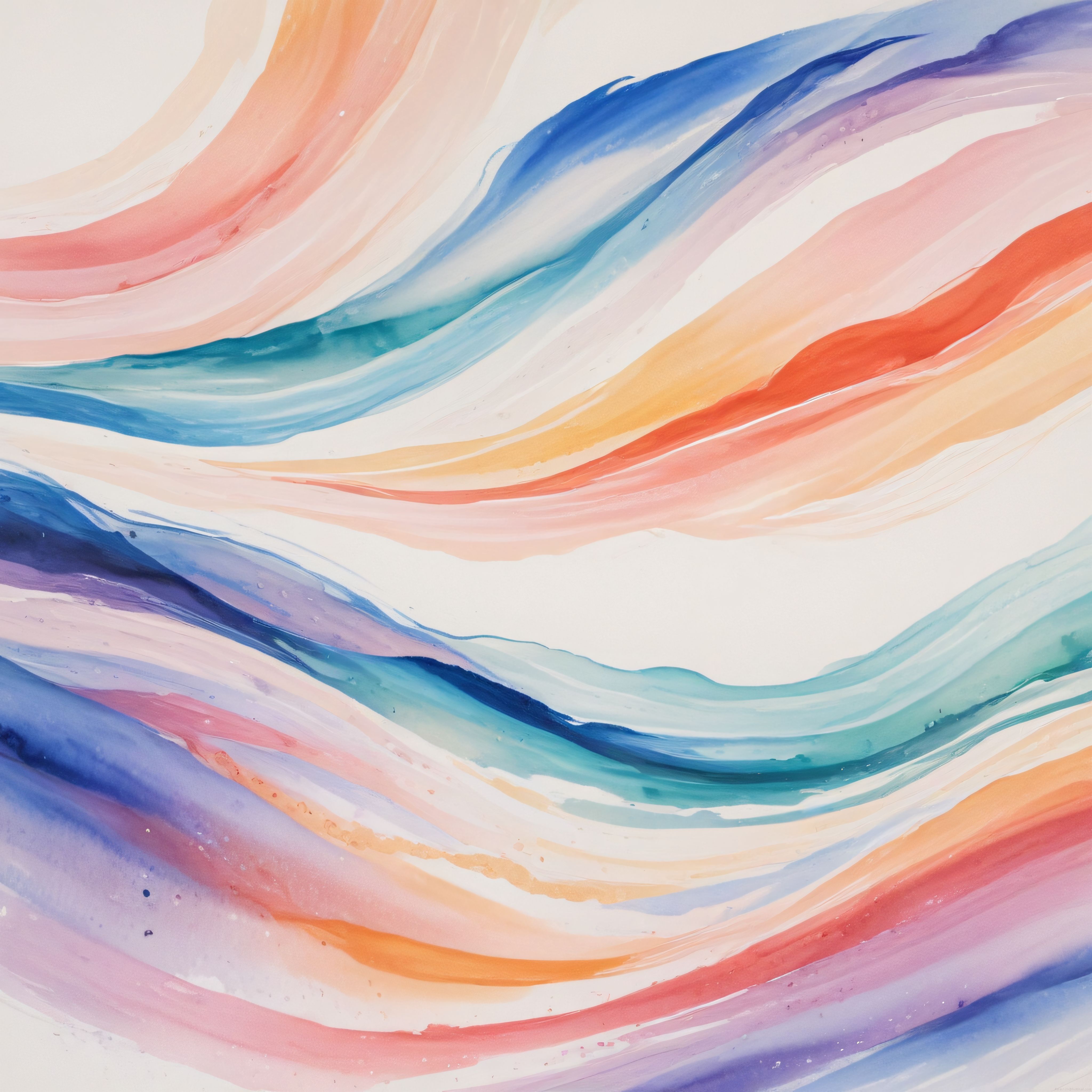 Pastel Renkli Suluboya Efektli Soyut Akışkan Sanat Arka Planı
