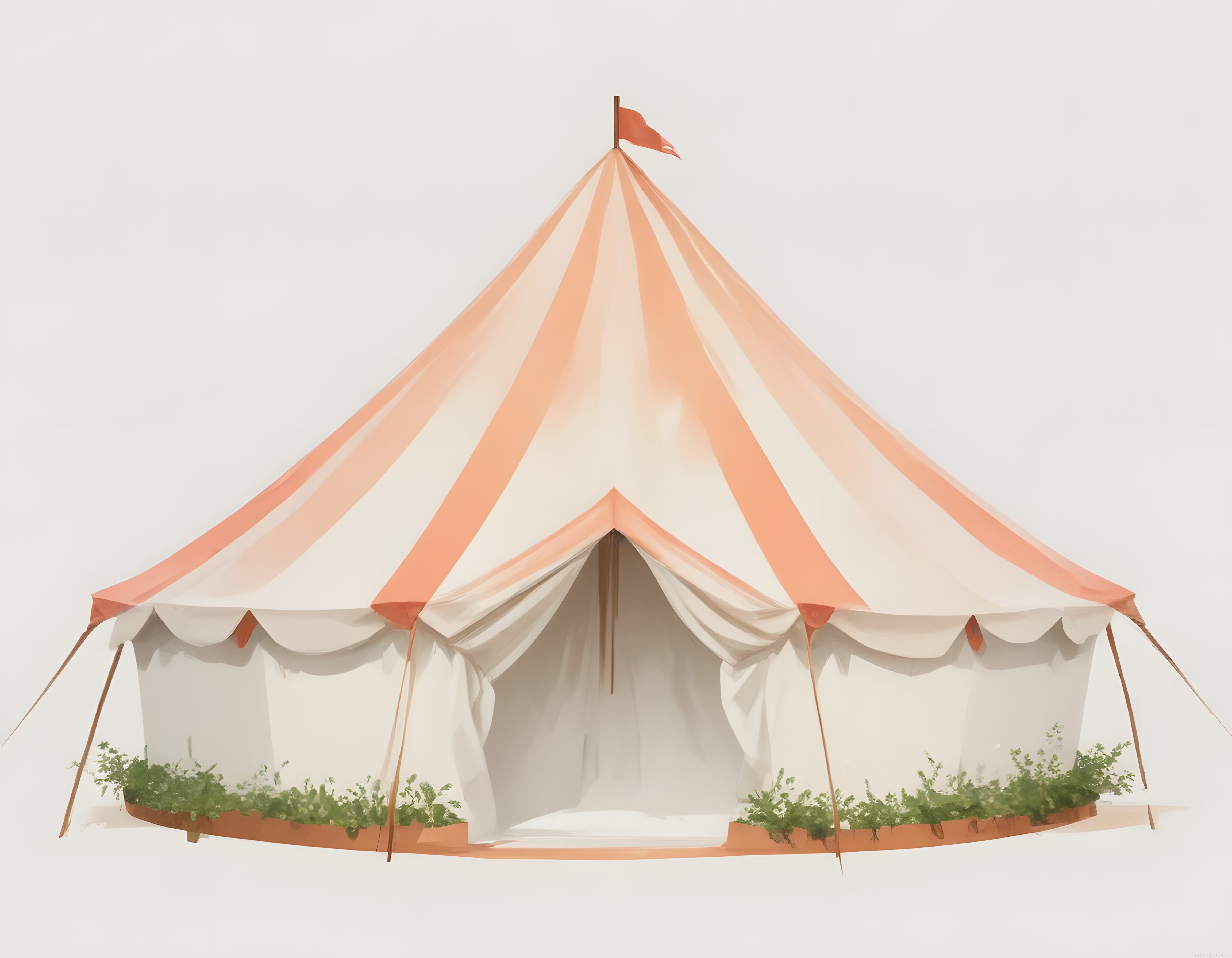 Pastel Sirk Çadırı: Bahçede Glamping Keyfi İçin Yumuşak Tonlu Kamp Teması
