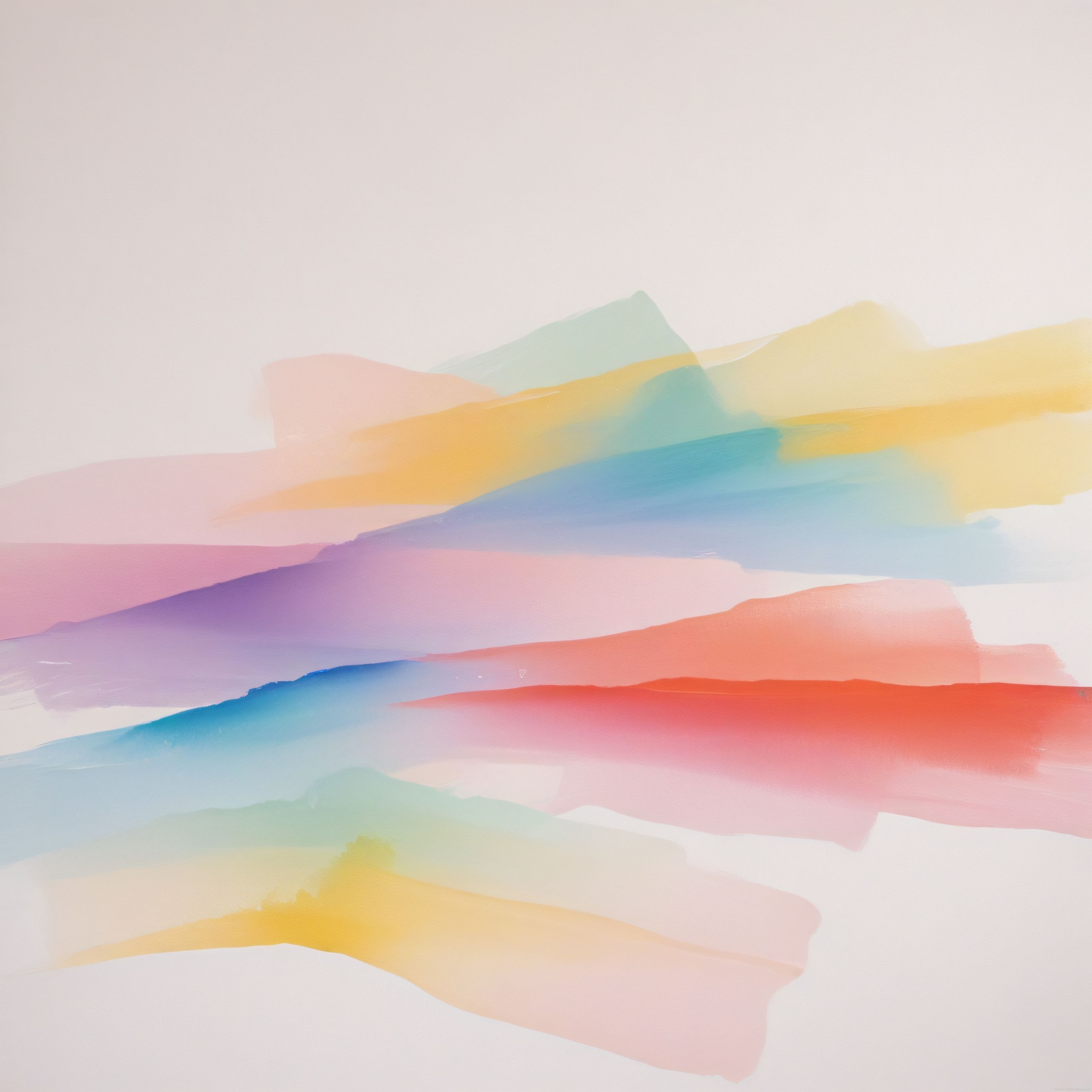 Pastel Suluboya Soyut Sanat: Yumuşak Geçişlerle Minimal Duvar Kağıdı