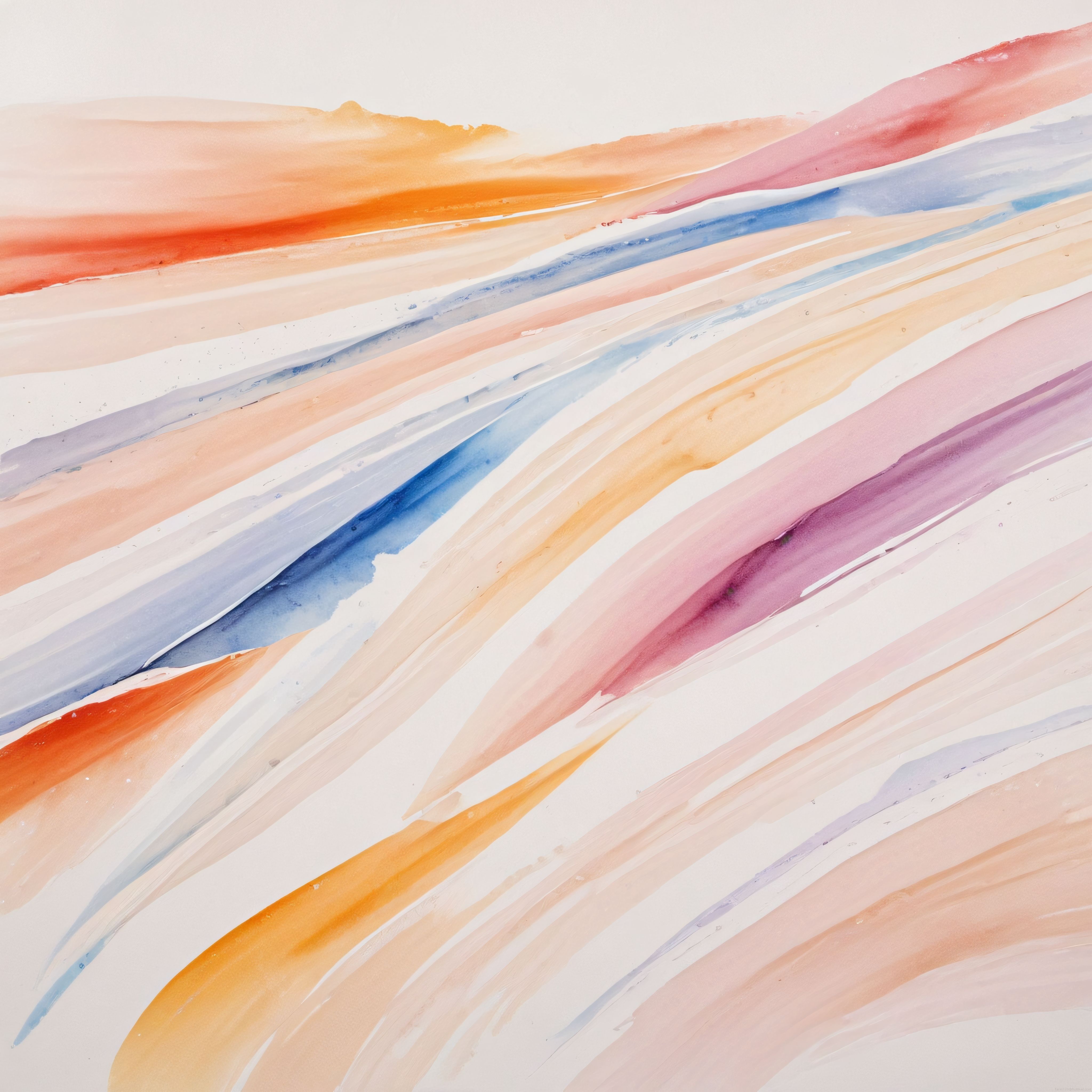 Pastel Suluboya Soyut Sanat: Yumuşak Renkli Fırça Darbeleriyle Modern Dokular
