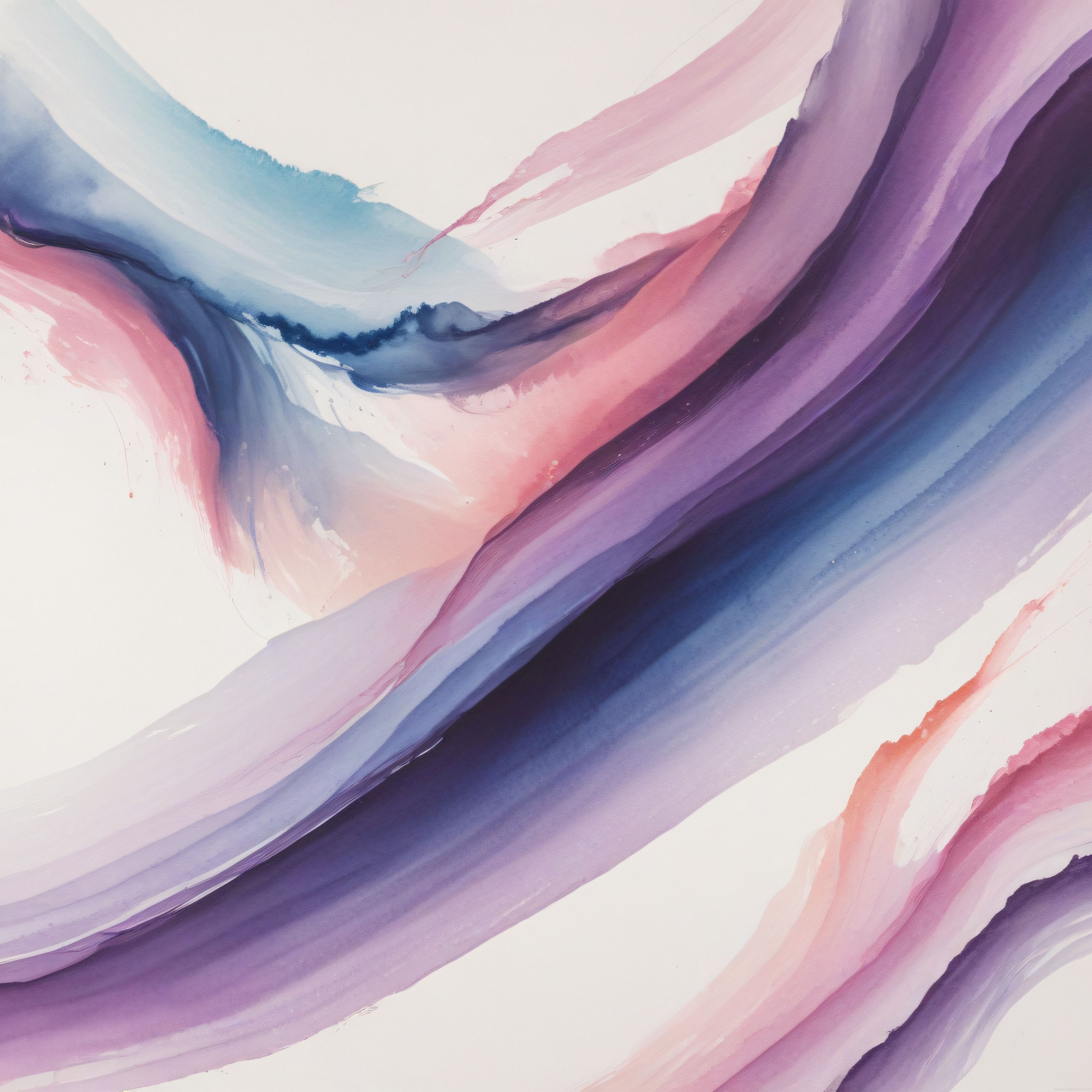 Pastel Tonlarda Akışkan Soyut Sanat: Mürekkep ve Renklerin Dansı