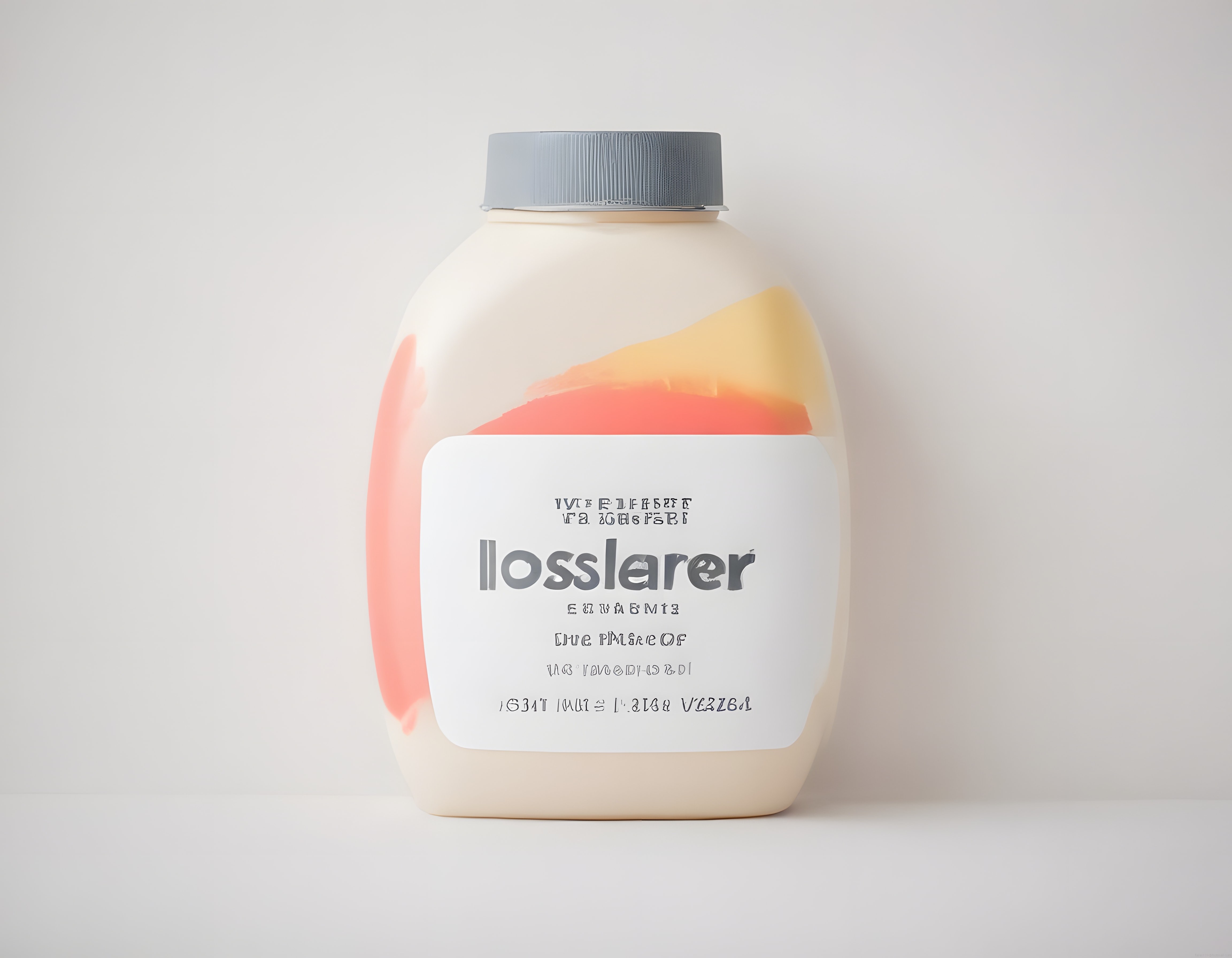 Pastel tonlarda minimalist ağız bakım ürünü şişesi ve modern ambalaj tasarımı