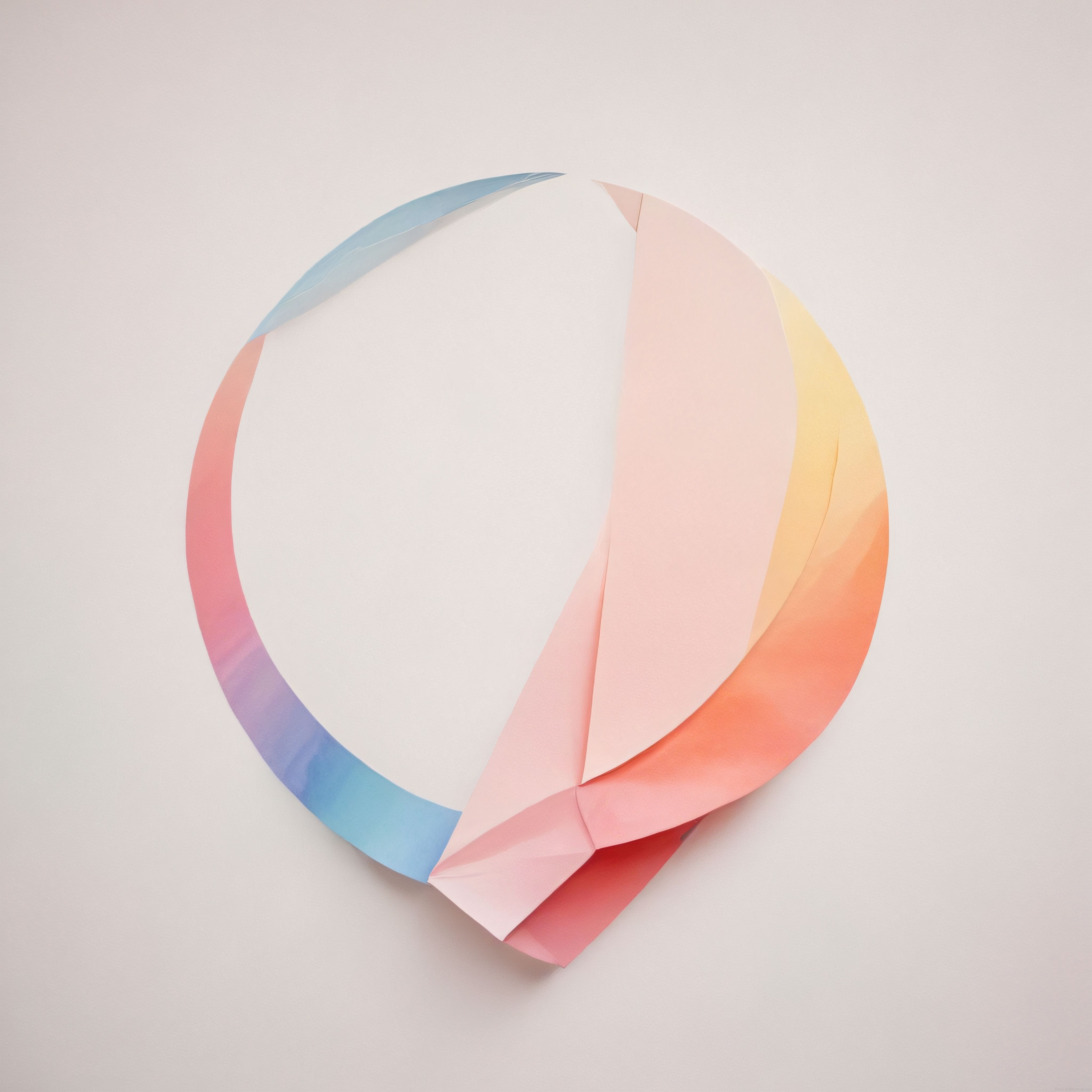 Pastel tonlarda minimalist dairesel kağıt sanatı ve duvar dekorasyonu