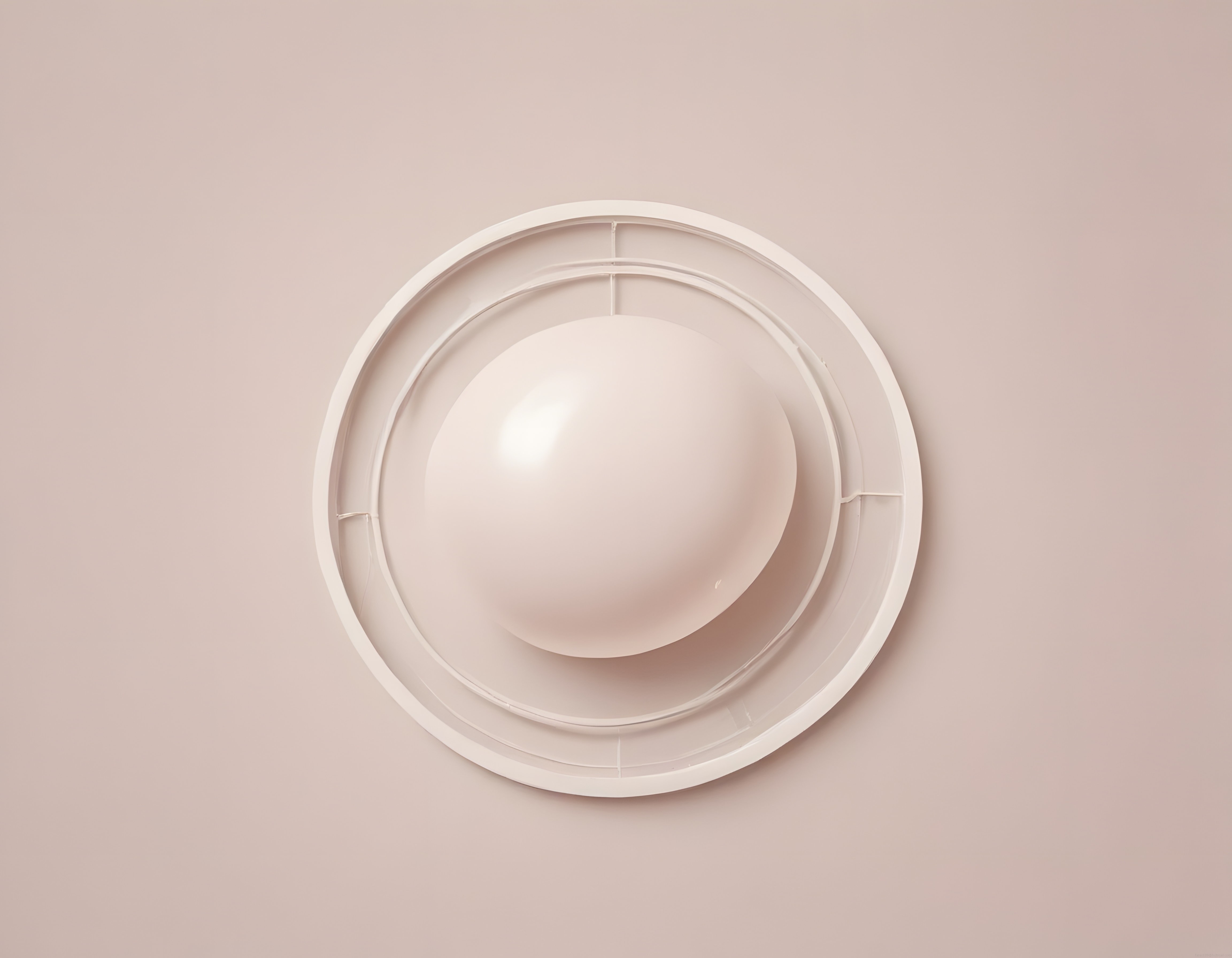 Pastel Tonlarda Minimalist Dijital Sanat ve Geometrik Halka Detayları
