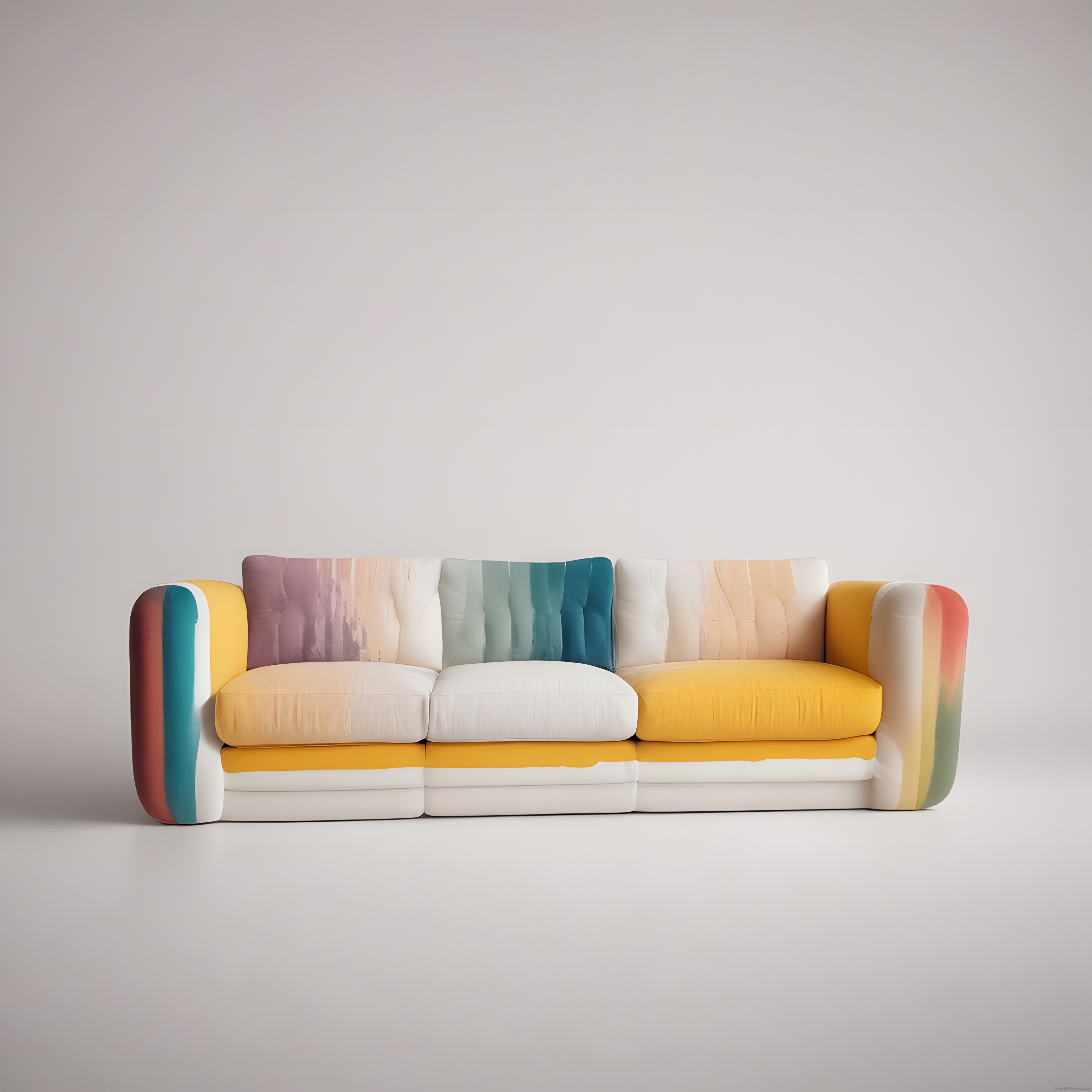 Pastel Tonlarda Modern Kanepe: Minimalist İç Mekanlara Renk Katan Tasarım
