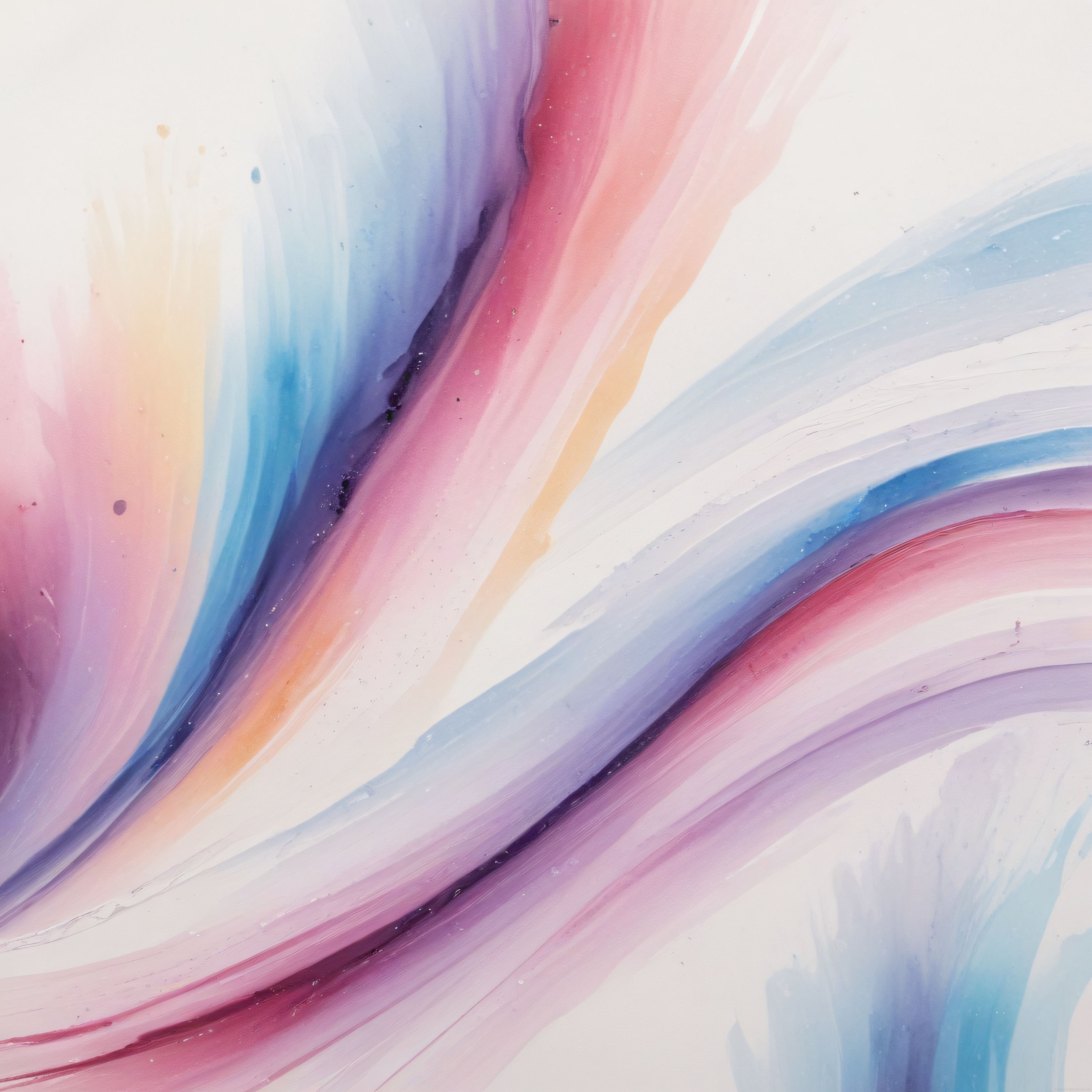 Pastel Tonlarda Soyut Akışkan Sanat Eseri ve Yumuşak Renk Geçişleri