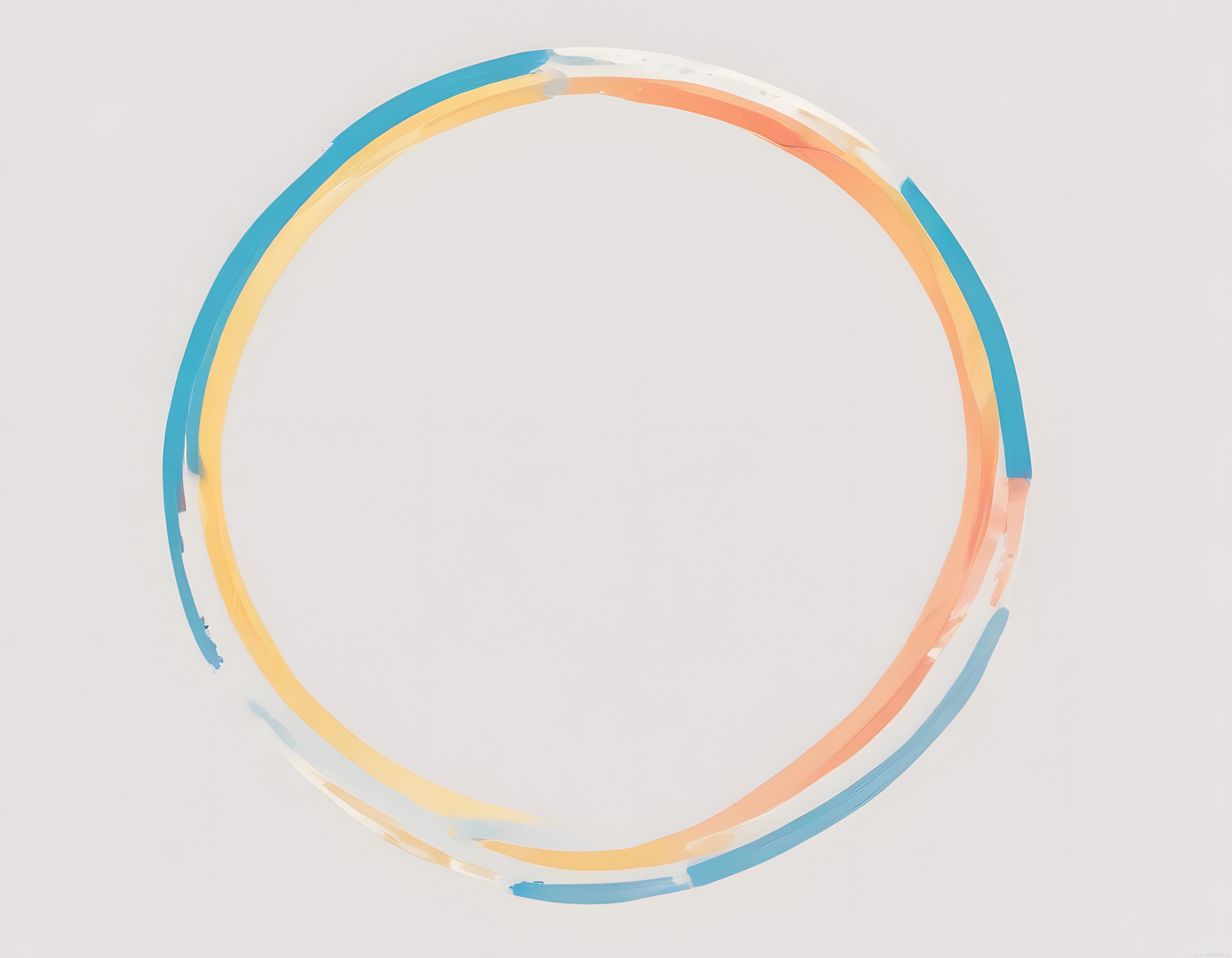Pastel tonlarda soyut dairesel fırça darbeleriyle minimalist sanat kompozisyonu