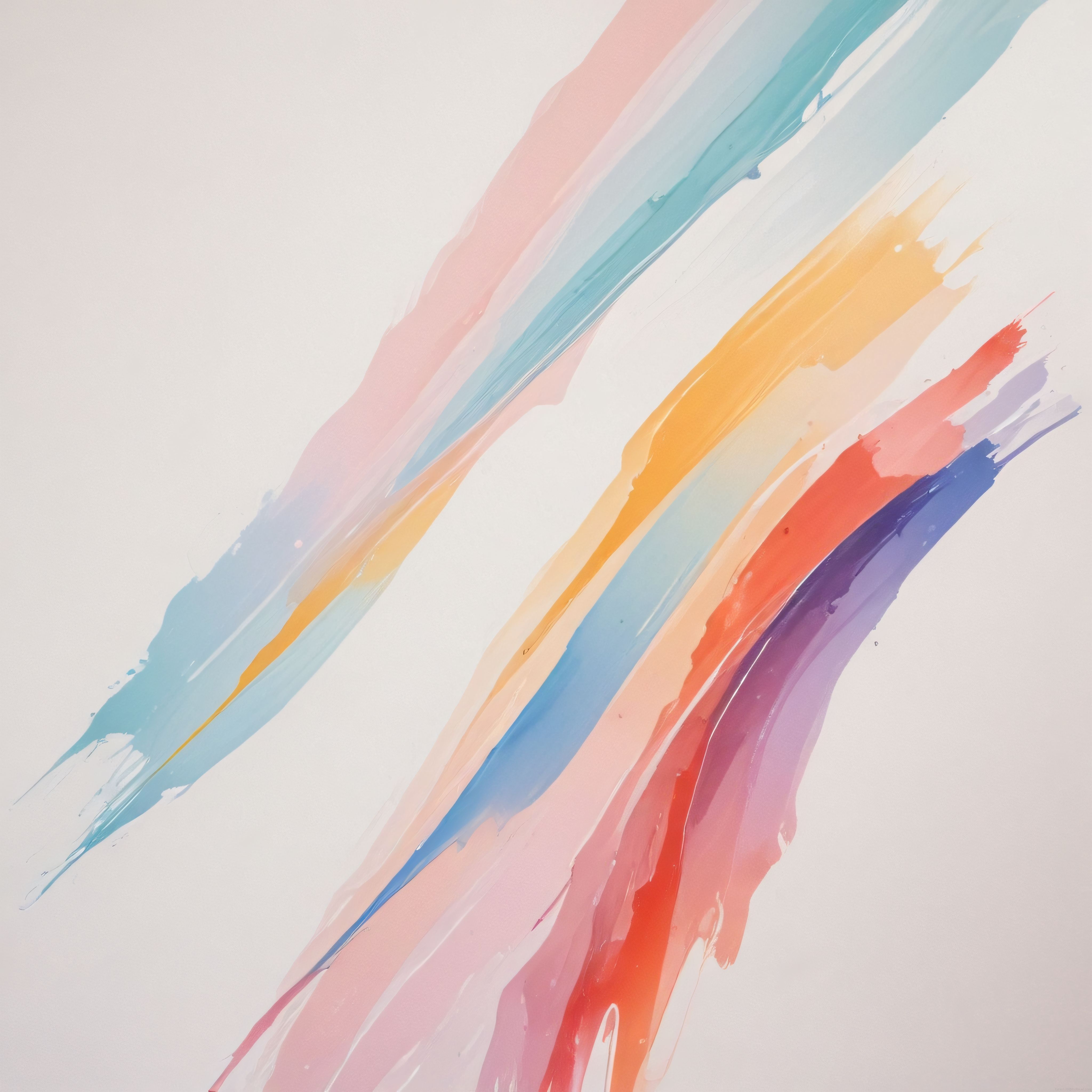 pastel tonlarda soyut fırça darbeleriyle modern sanat kompozisyonu