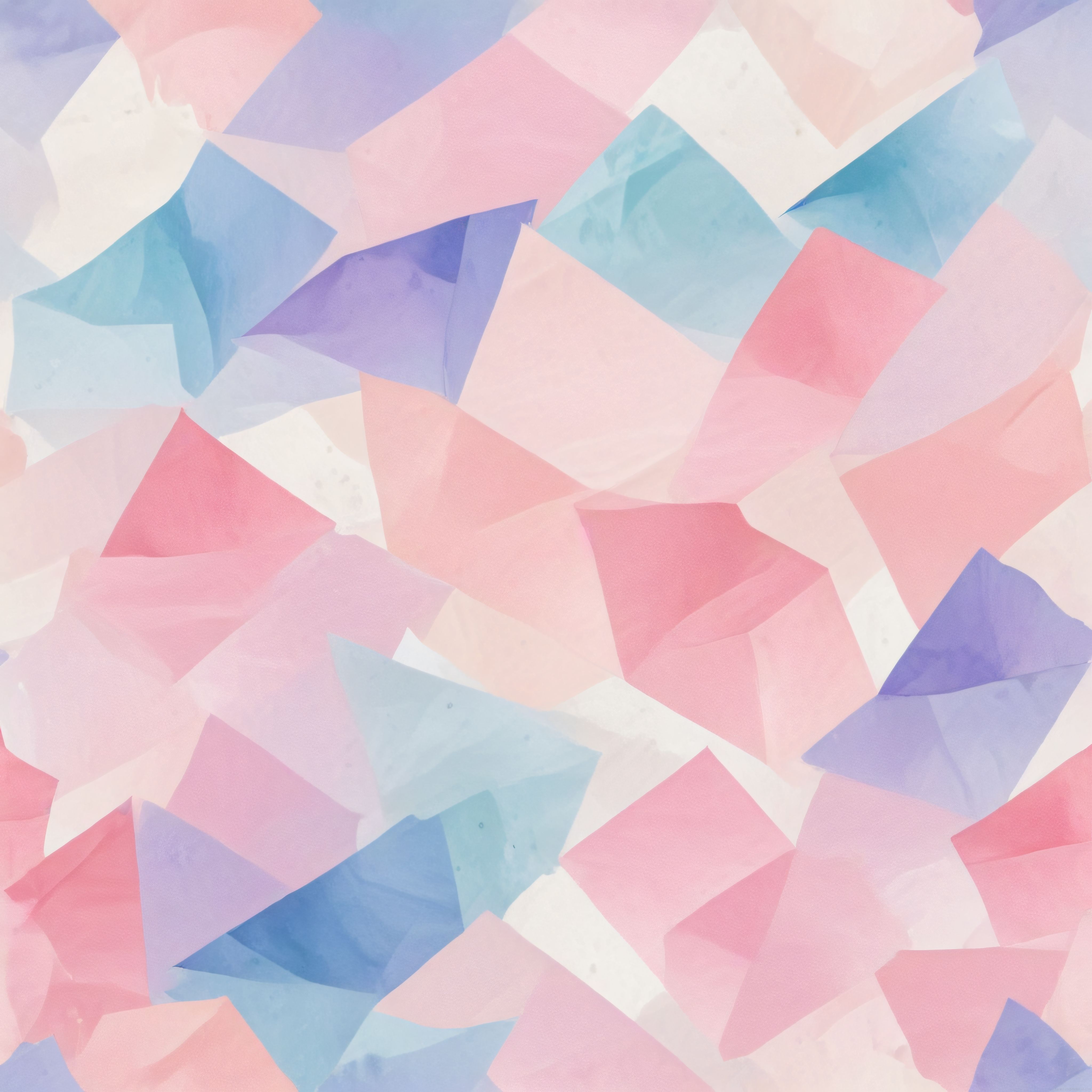 Pastel Tonlarda Soyut Geometrik Desen ve Huzur Veren Dijital Arka Plan