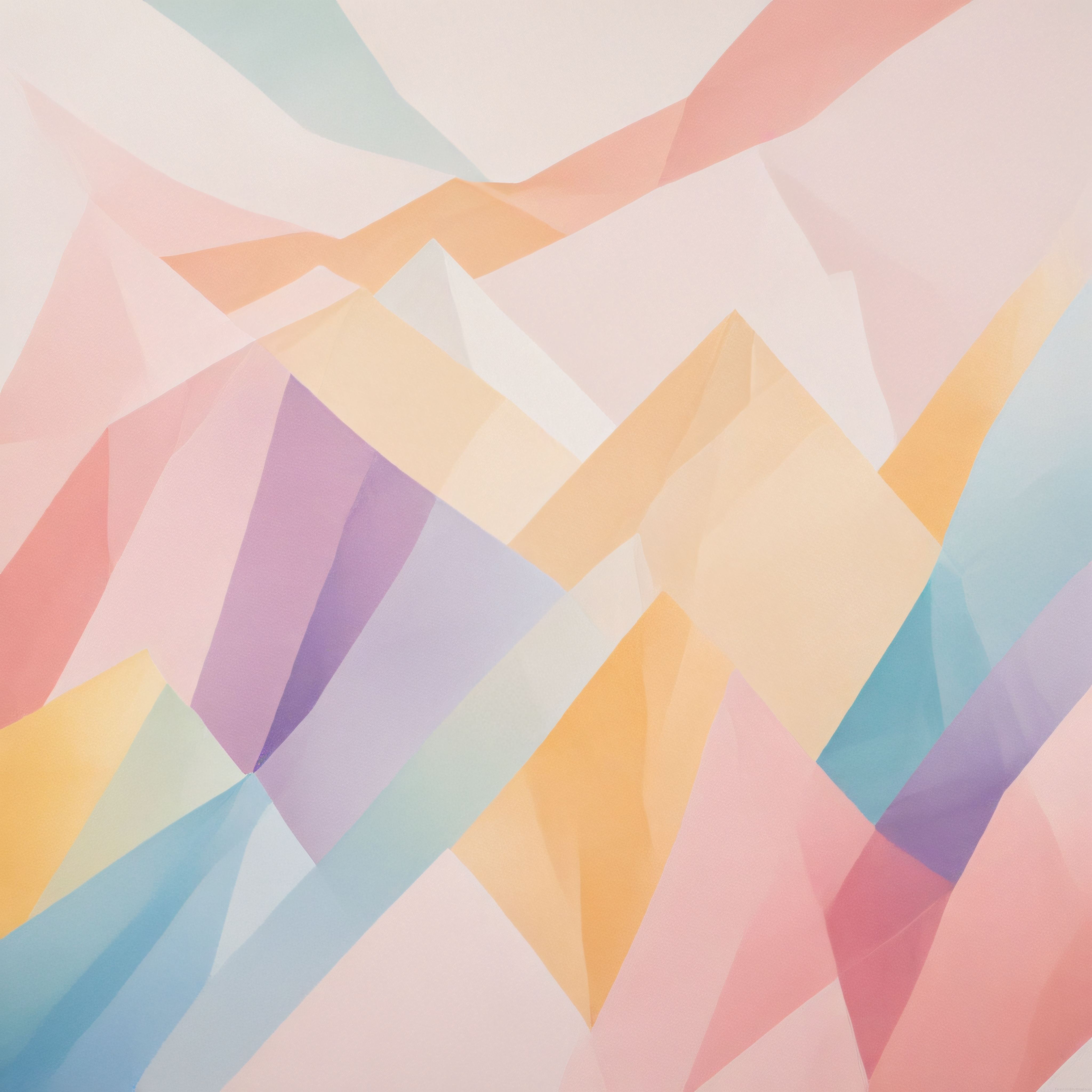 Pastel Tonlarda Soyut Geometrik Desenler ve Yumuşak Arka Plan Sanatı