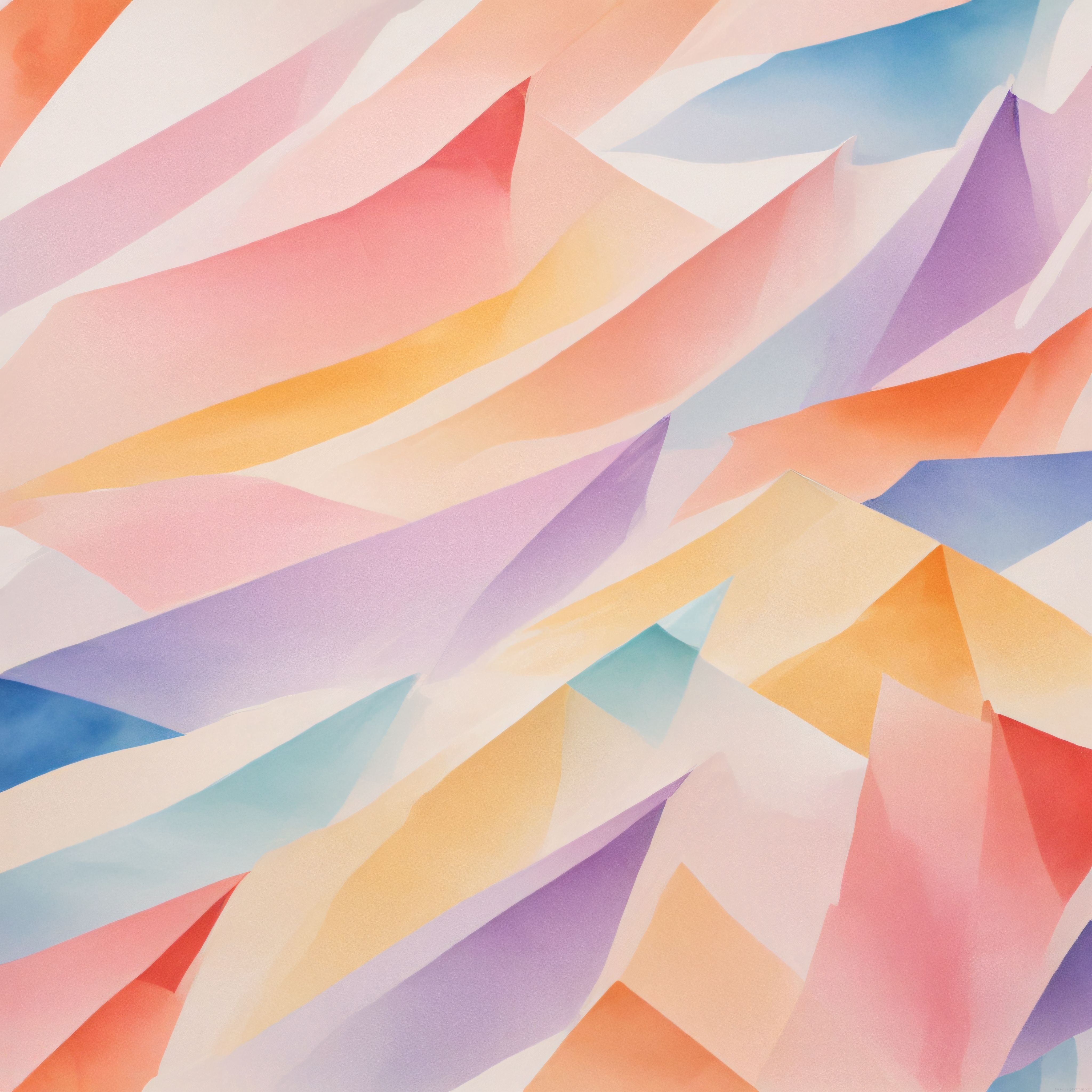 Pastel Tonlarda Soyut Geometrik Katmanlar: Renkli Dijital Sanat Arka Planı