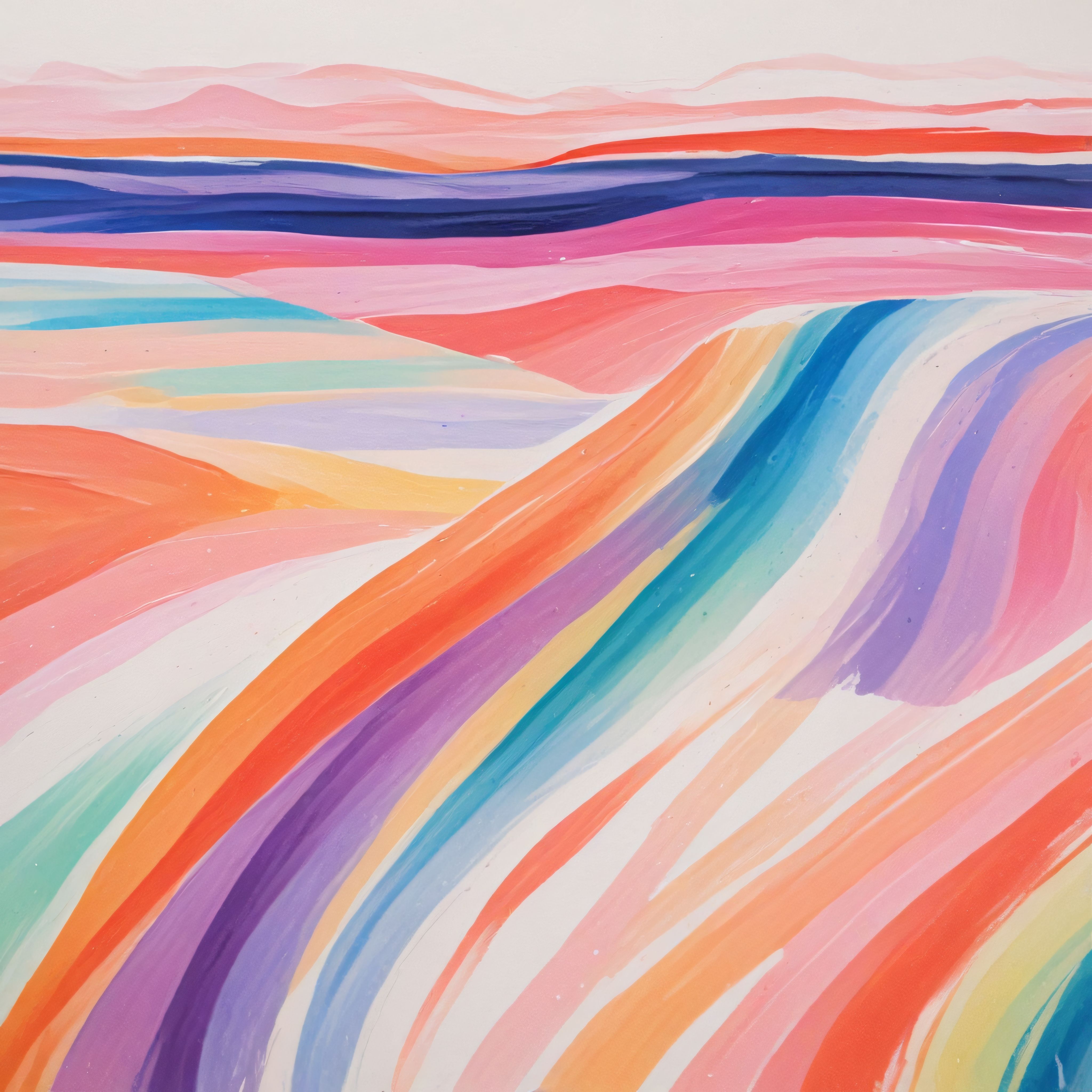 Pastel tonlarda soyut renkli dalgalar ve modern sanat kanvas tablo arka planı