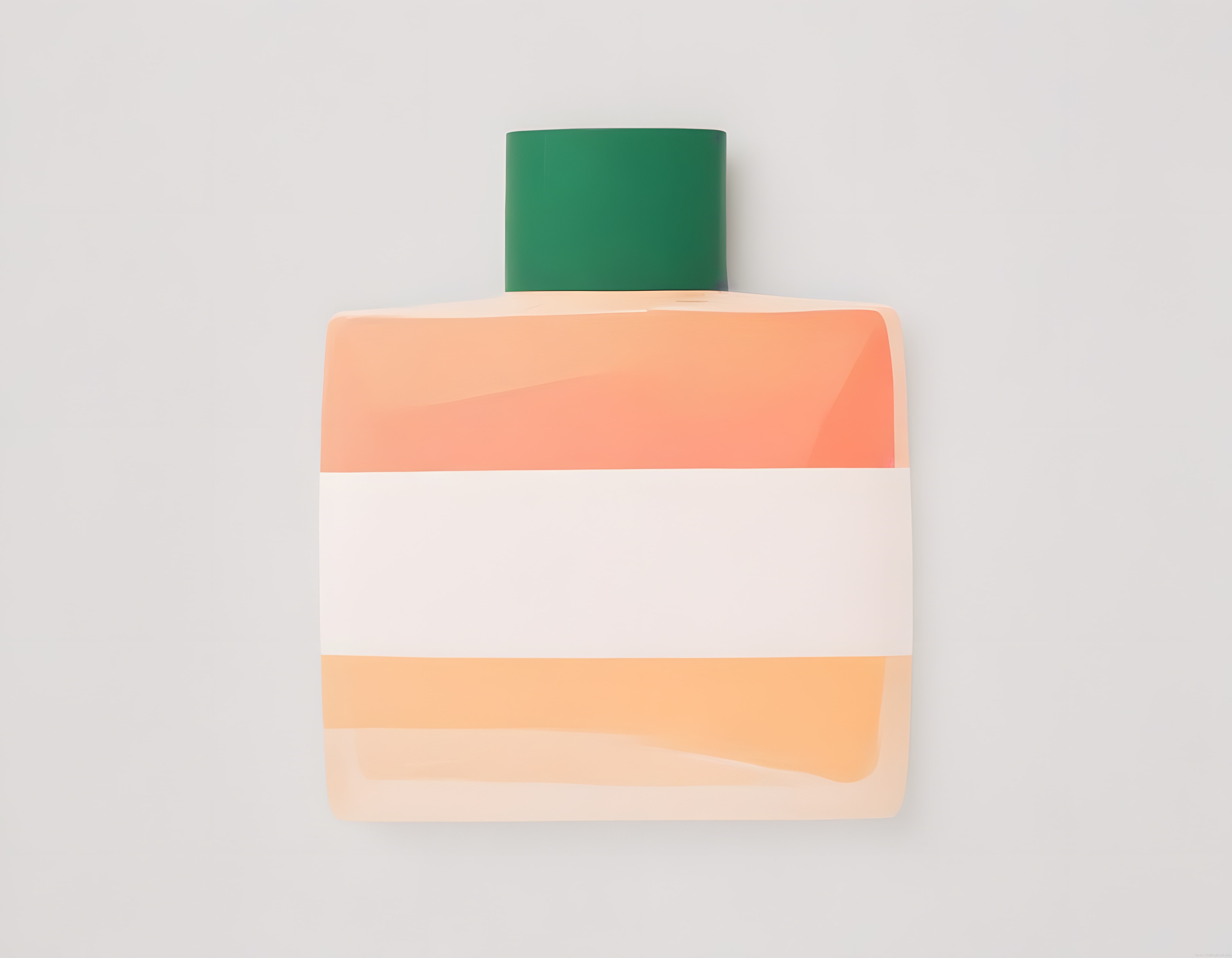 Pastel Tonlarda Yeşil Kapaklı Minimalist Lüks Parfüm Şişesi Tasarımı