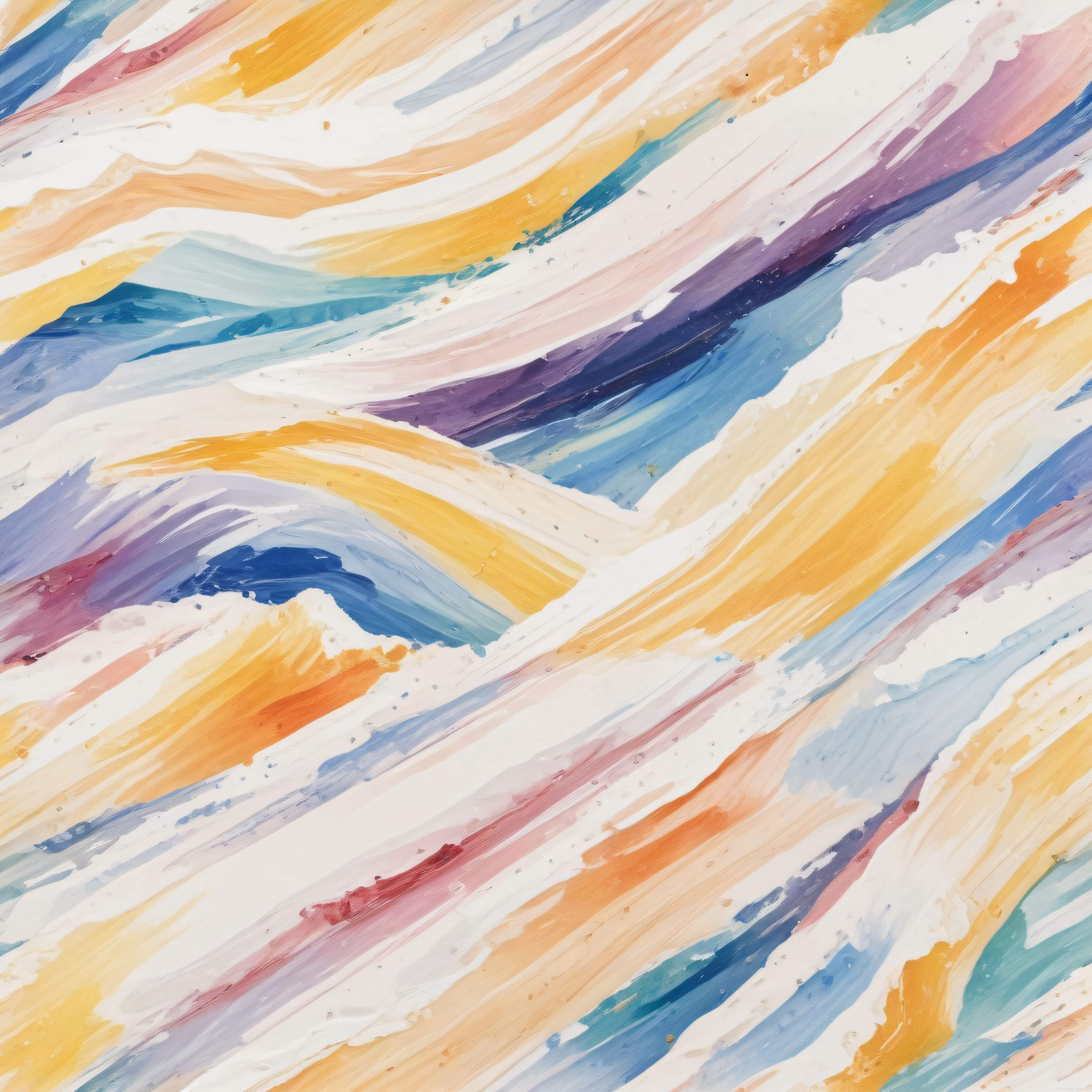 Pastel ve Canlı Renklerin Dansı: Soyut Fırça Darbeleriyle Modern Sanat Eseri