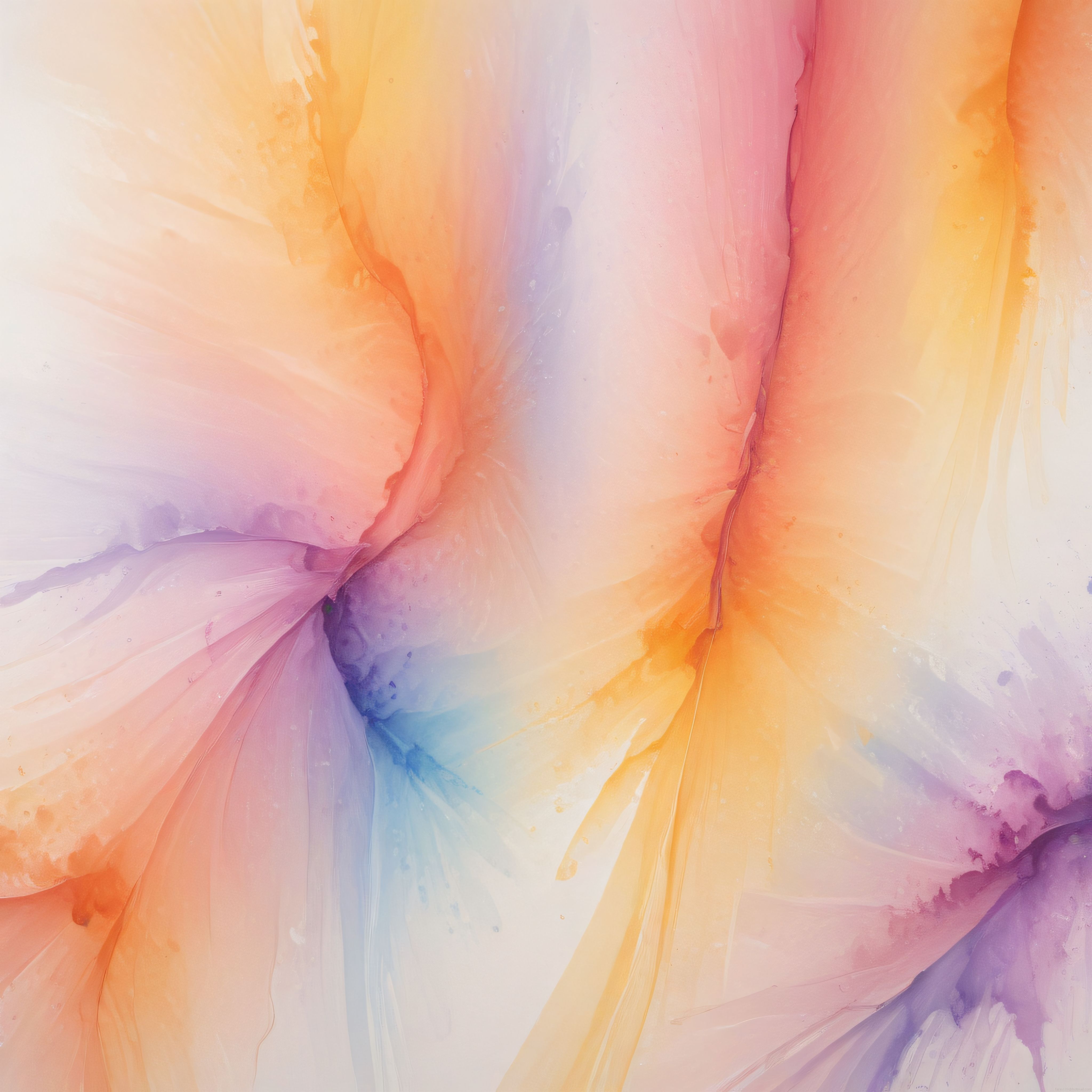 Pastel ve Sıcak Tonlarda Akışkan Suluboya Soyut Sanat Eseri Arka Planı