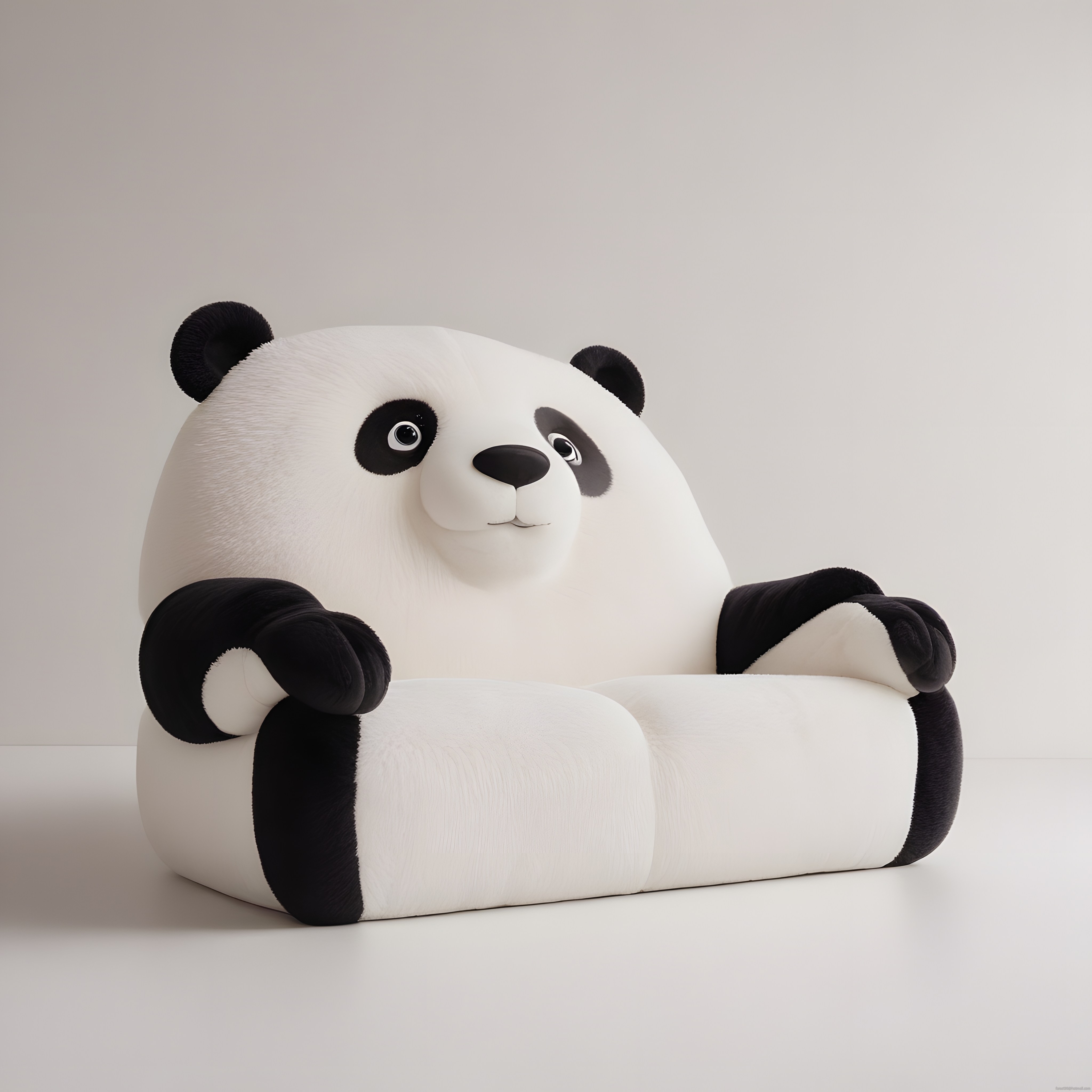 Peluş Panda Formunda Sevimli ve Konforlu Dev Bir Koltuk Tasarımı