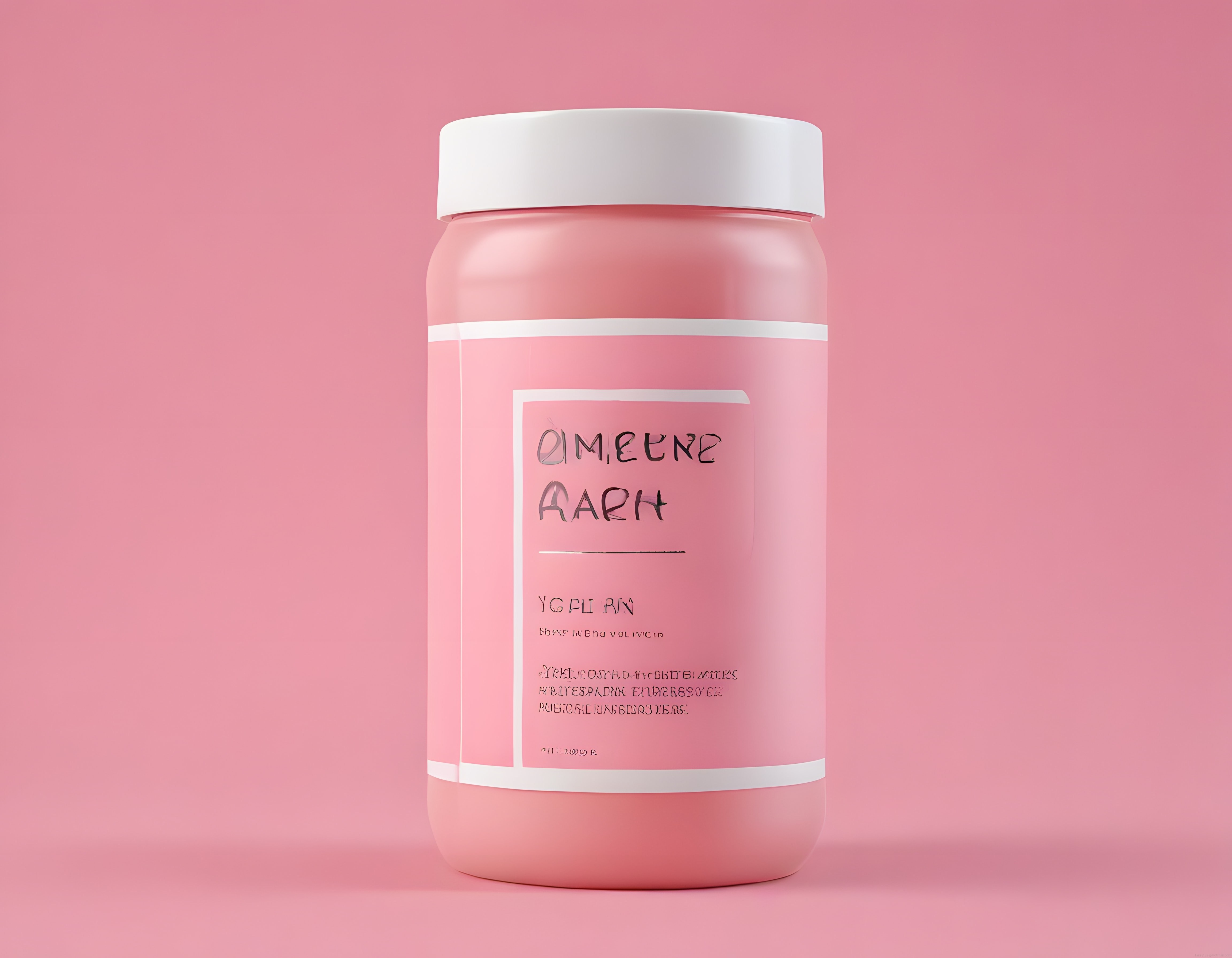 Pembe Arka Planda Elegan ve Minimalist Kozmetik Kavanoz Ürün Fotoğrafı