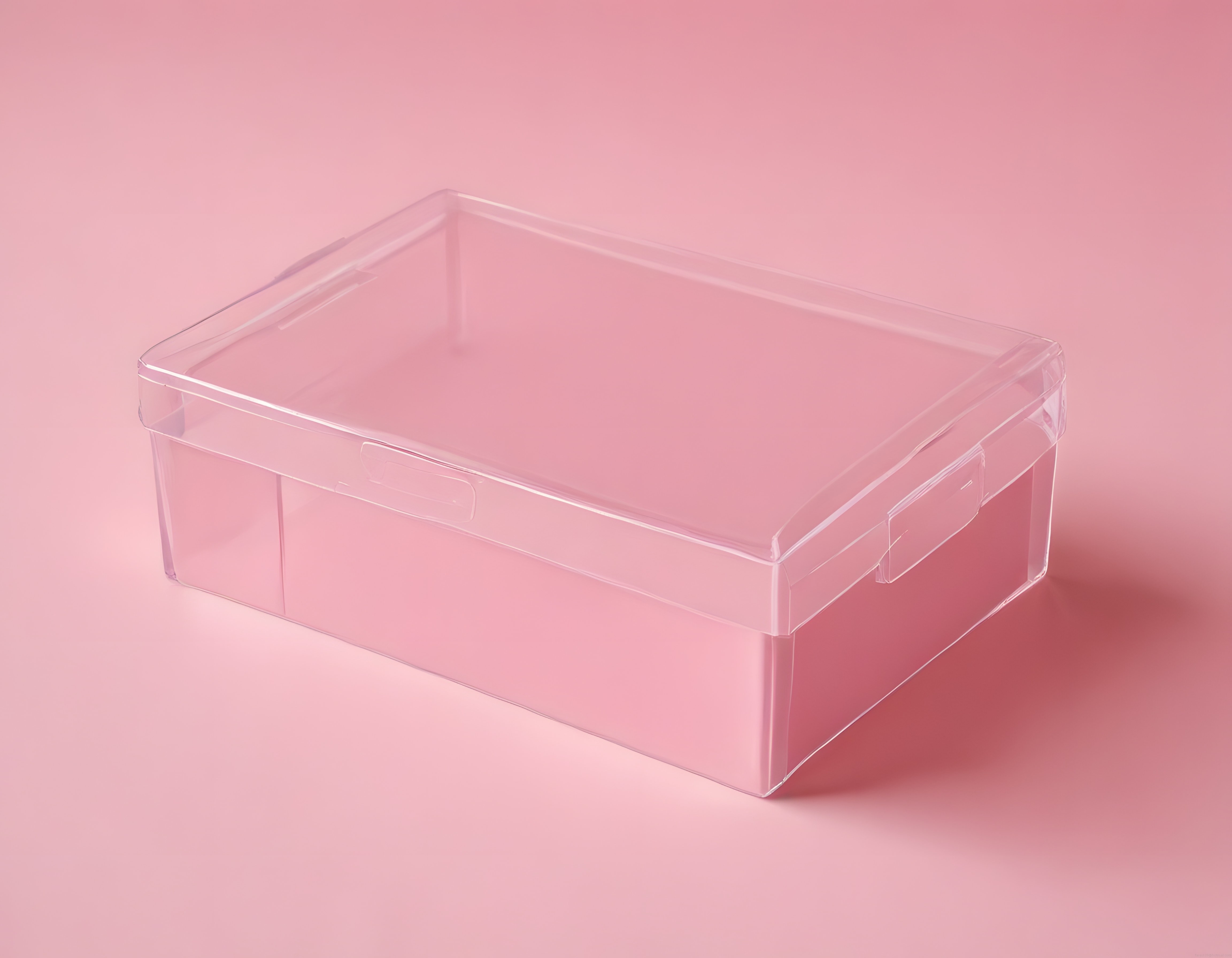 Pembe Arka Planda Şeffaf Kapaklı Plastik Saklama Kutusu ve Pratik Kullanımı Pembe Arka Planda Şeffaf Kapaklı Plastik Saklama Kutusu ve Pratik Kullanımı