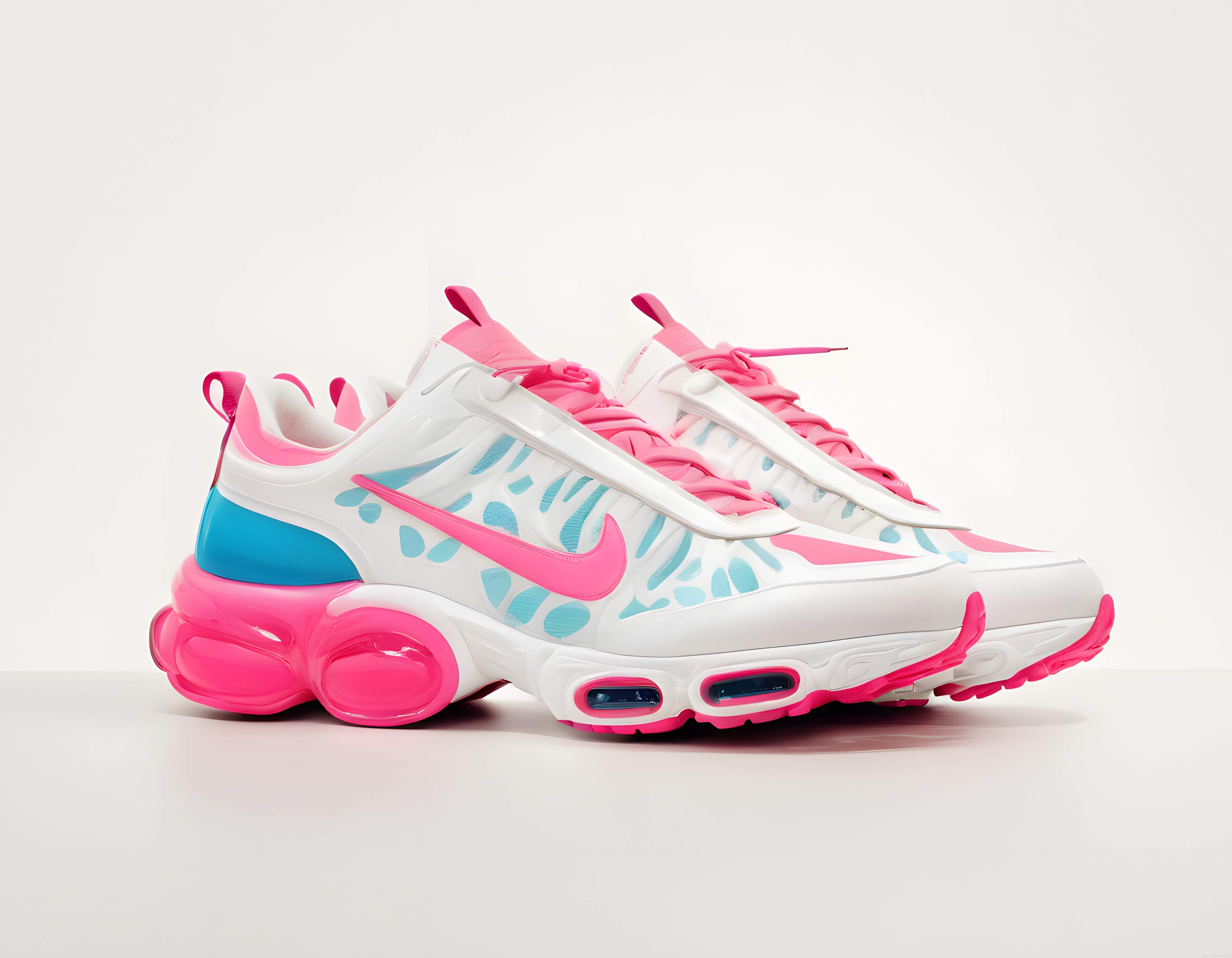 Pembe Beyaz Nike Kadın Spor Ayakkabısı Ürün Fotoğrafı ve Moda Sneaker Detayları
