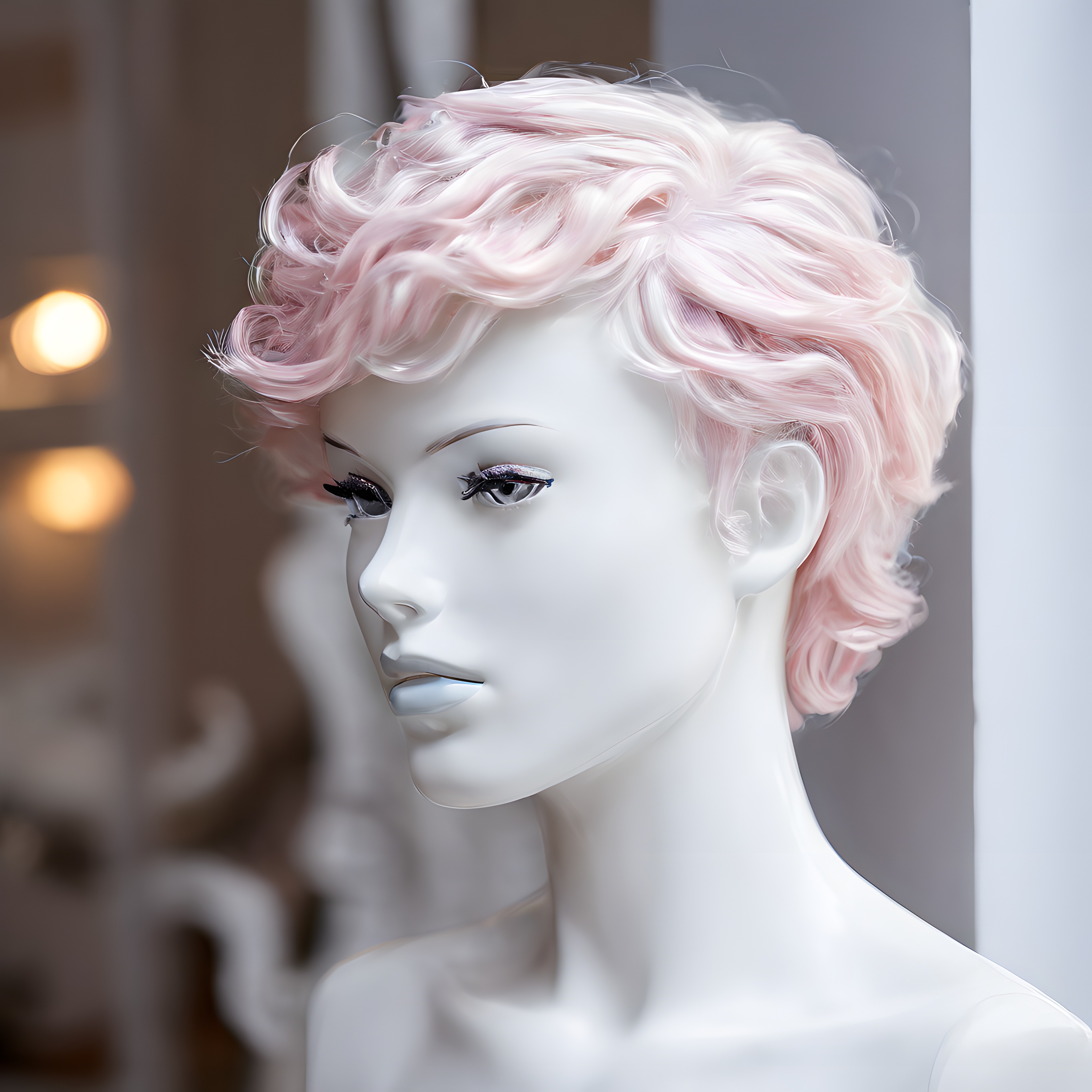 Pembe Dalgalı Saçlı Manken: Pastel Saç Rengi ve Modern Stil İlhamı