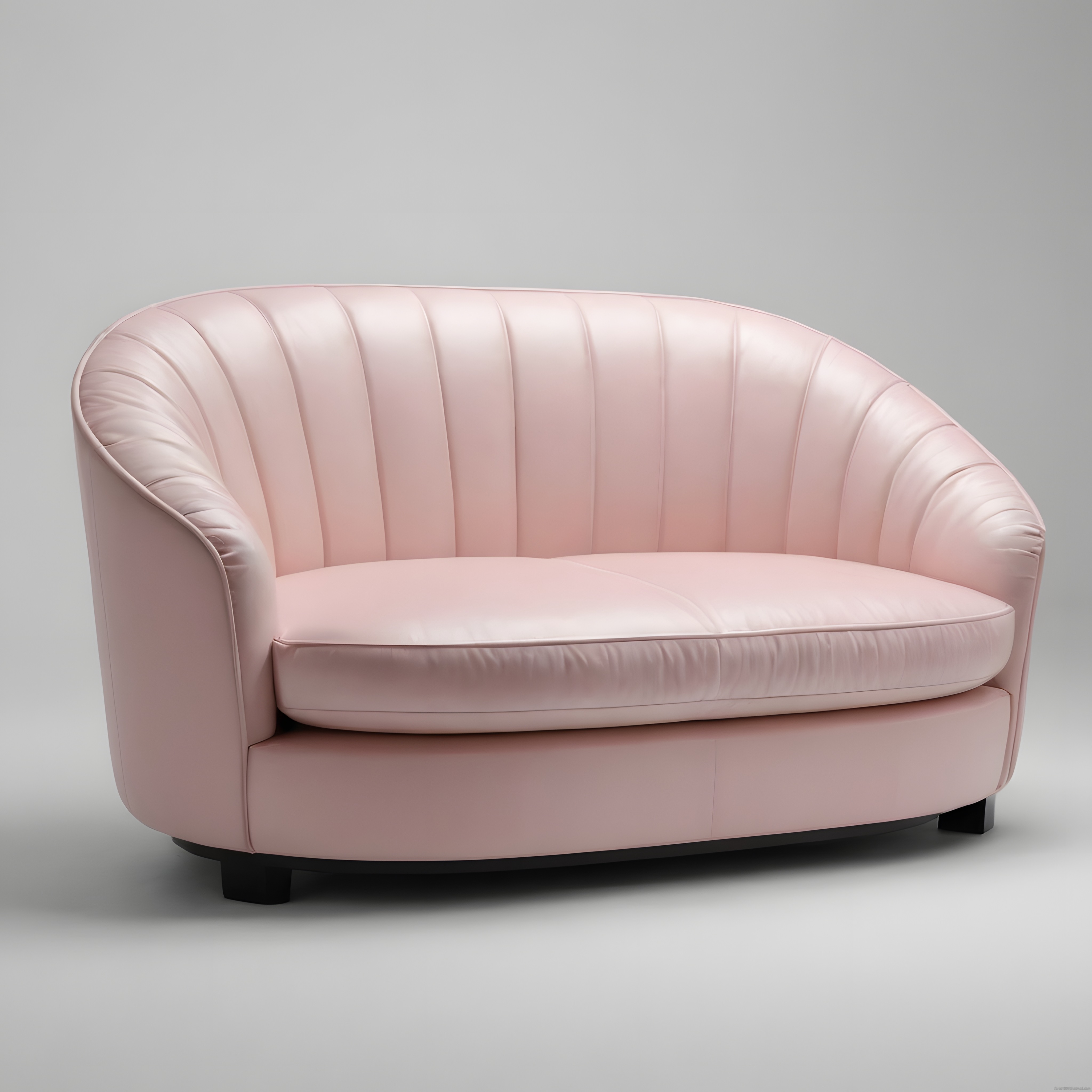 Pembe Deri İkili Koltuk Modern Salon Dekorasyonu İçin Şık Konforlu Mobilya