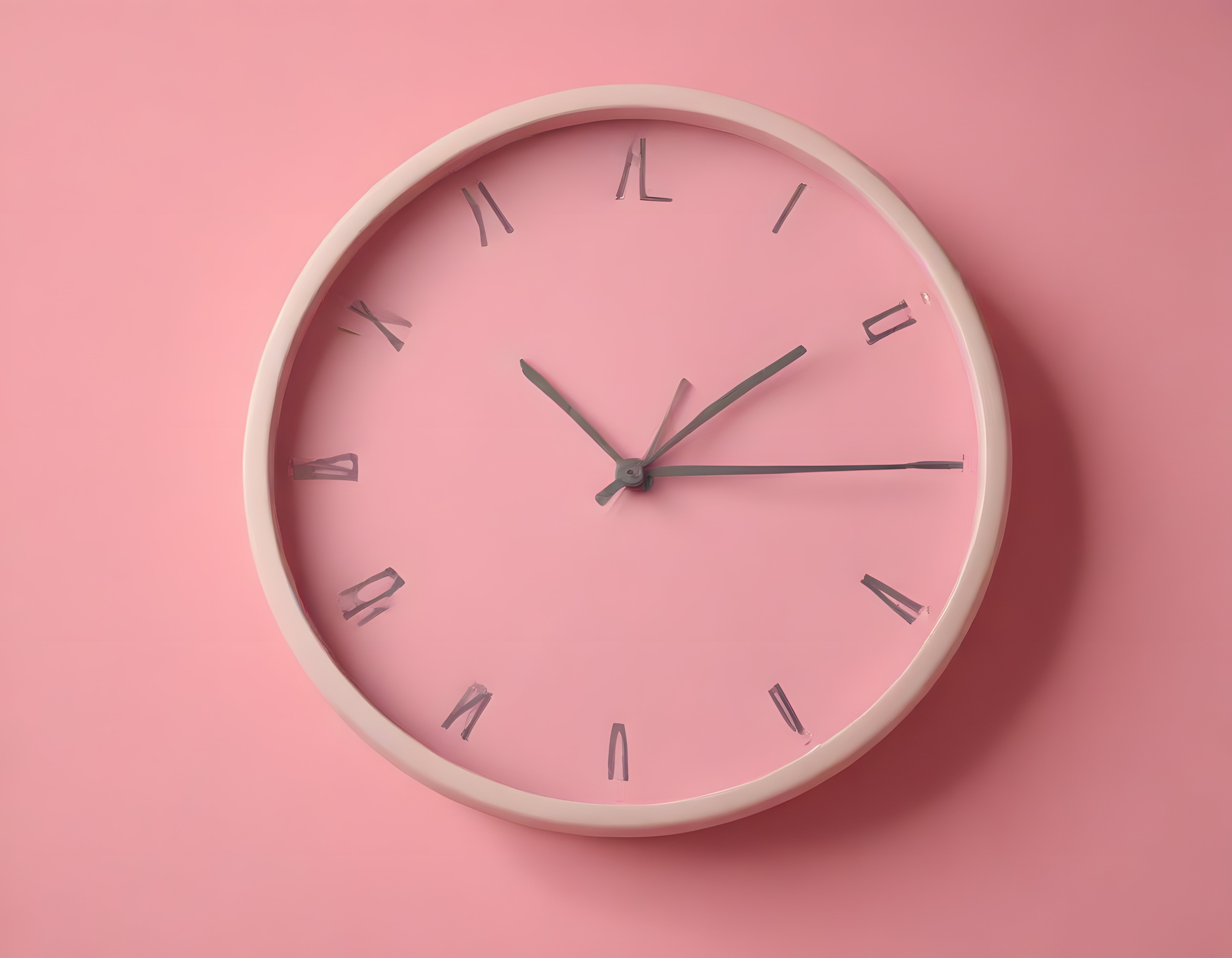 Pembe Duvar Saati ile Minimalist ve Modern Dekorasyon Fikirleri