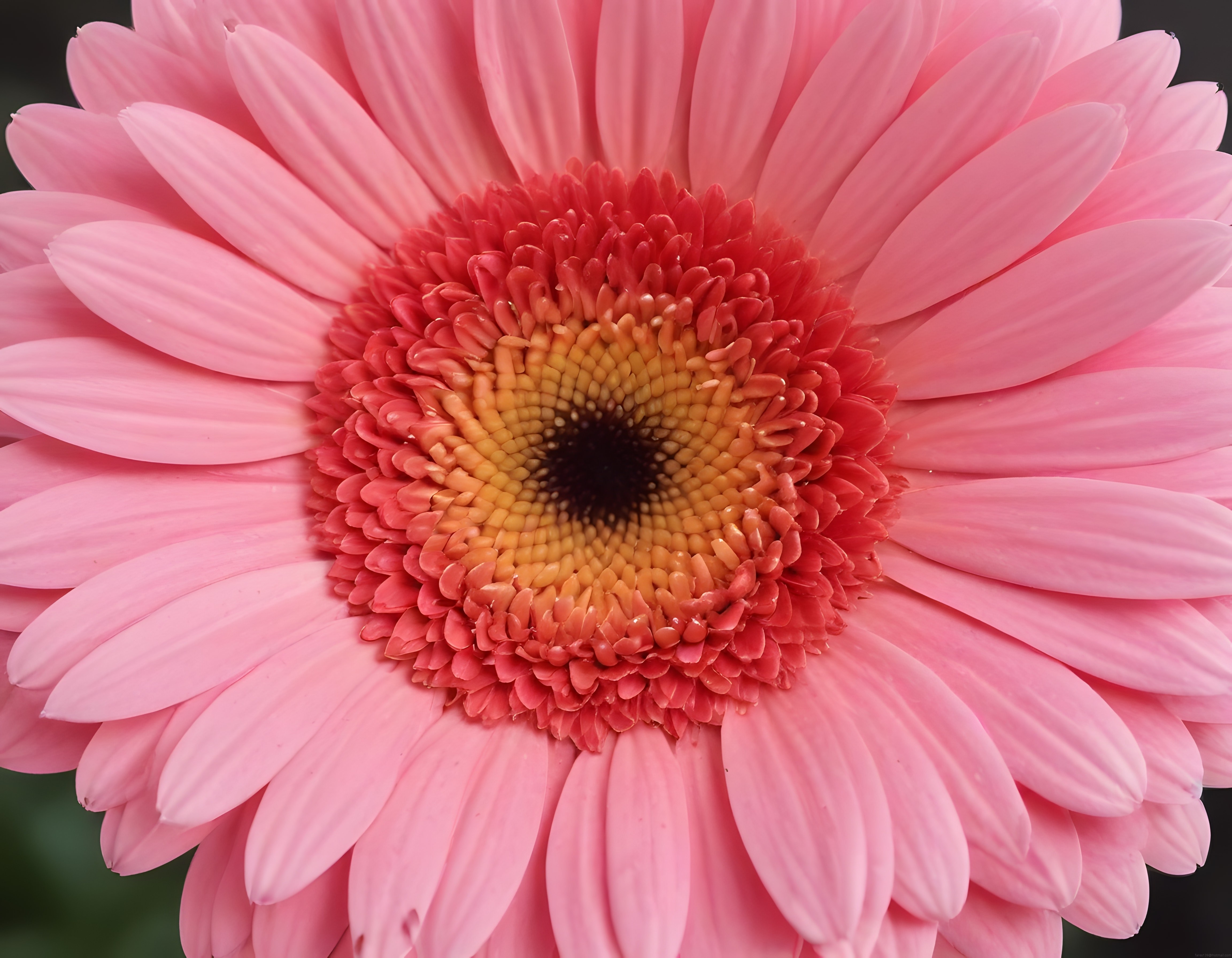 Pembe gerbera çiçeğinin büyüleyici makro detayları ve canlı renk tonları