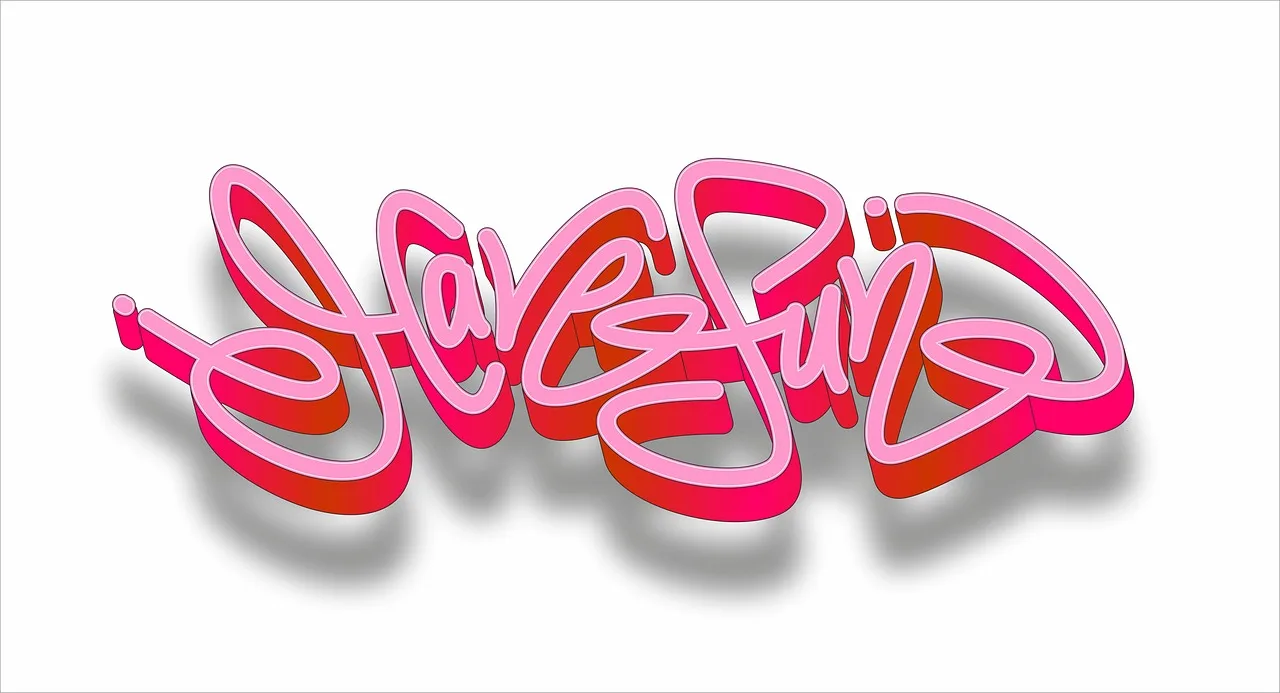 Pembe graffiti yazı tipleri - eğlenceli tasarım