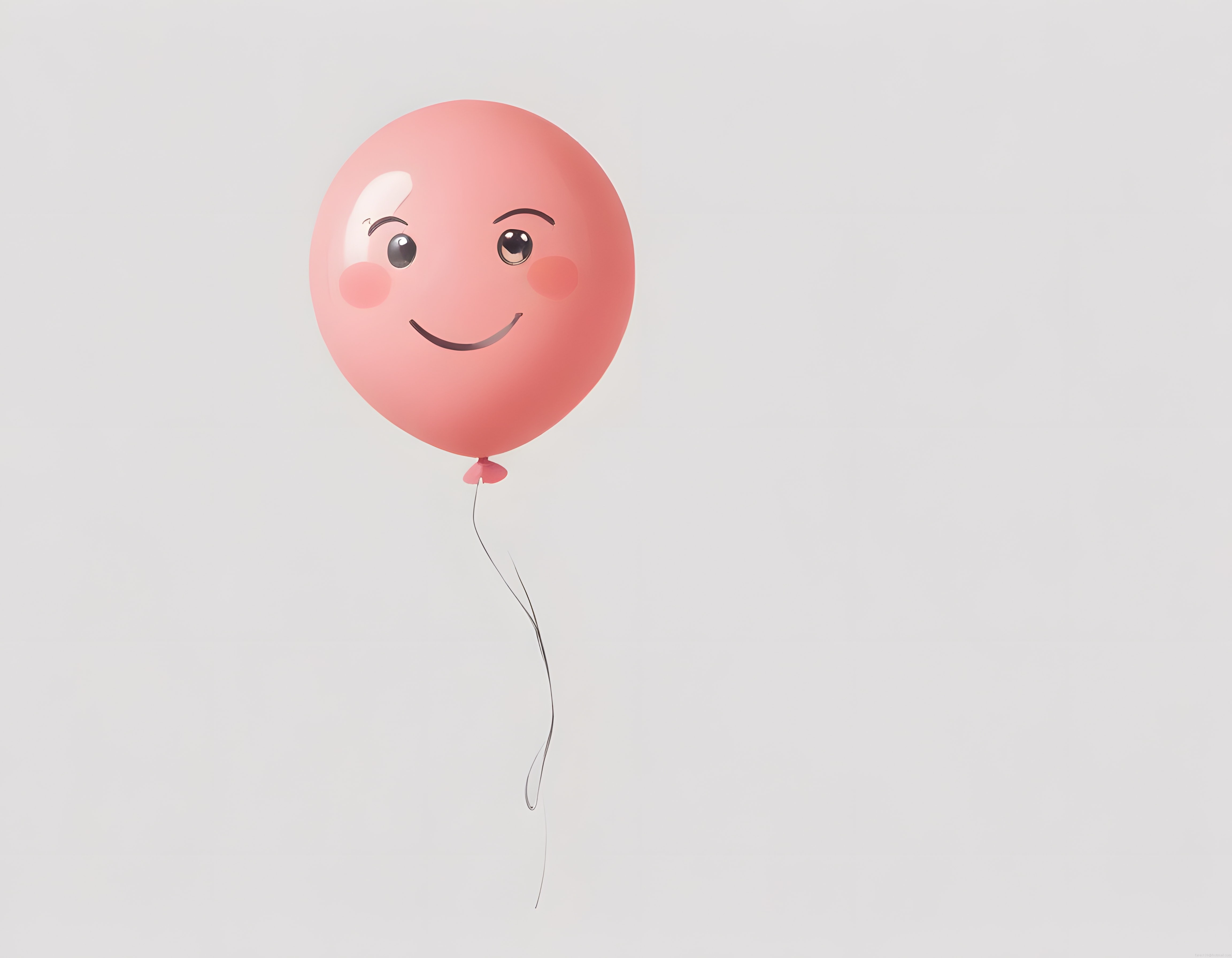 Pembe Gülen Yüzlü Sevimli Balon: Çocuk Partisi ve Kutlama Dekoru