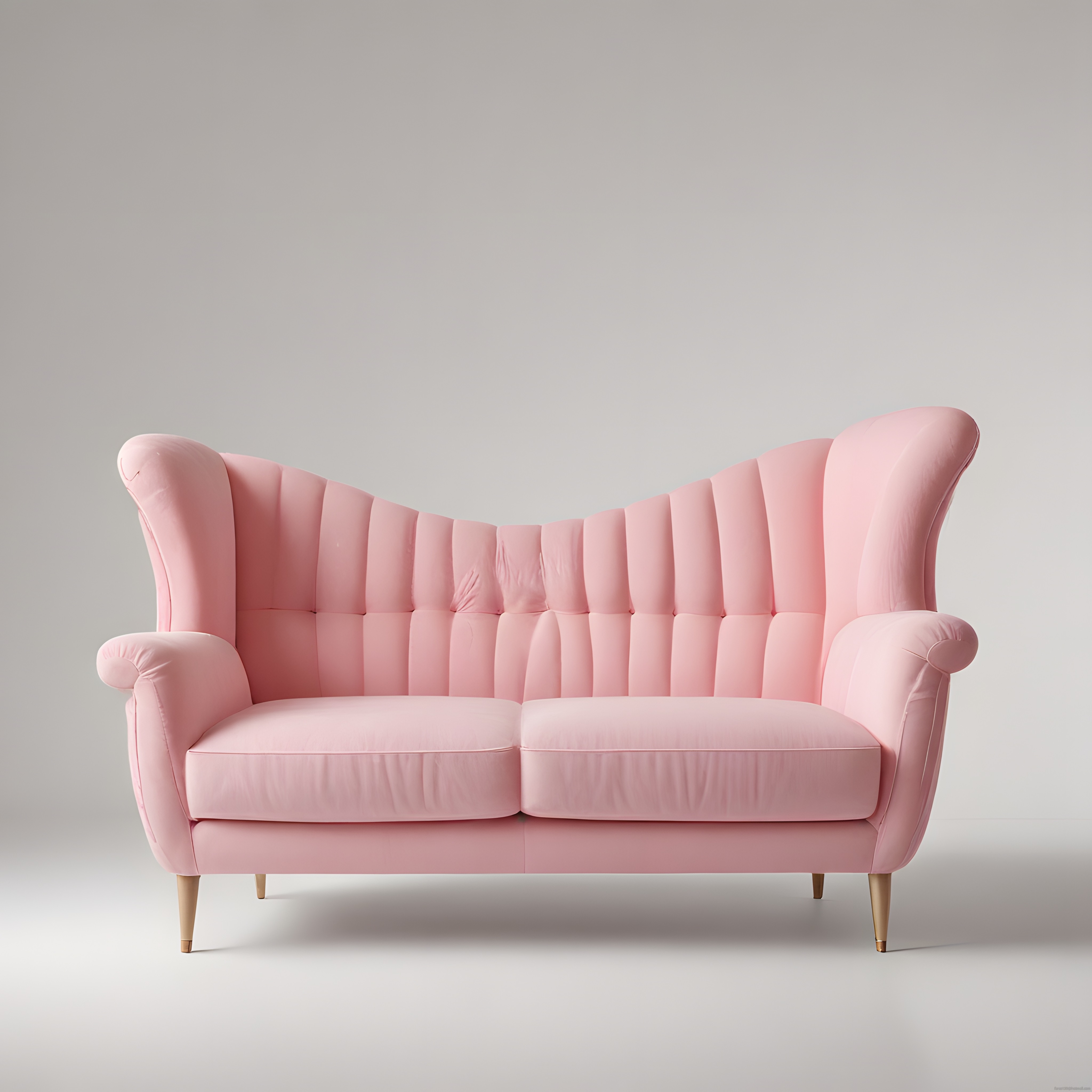 Pembe Kadife İkili Kanepe: Modern Salon Dekorasyonu İçin Şık ve Lüks Tasarım