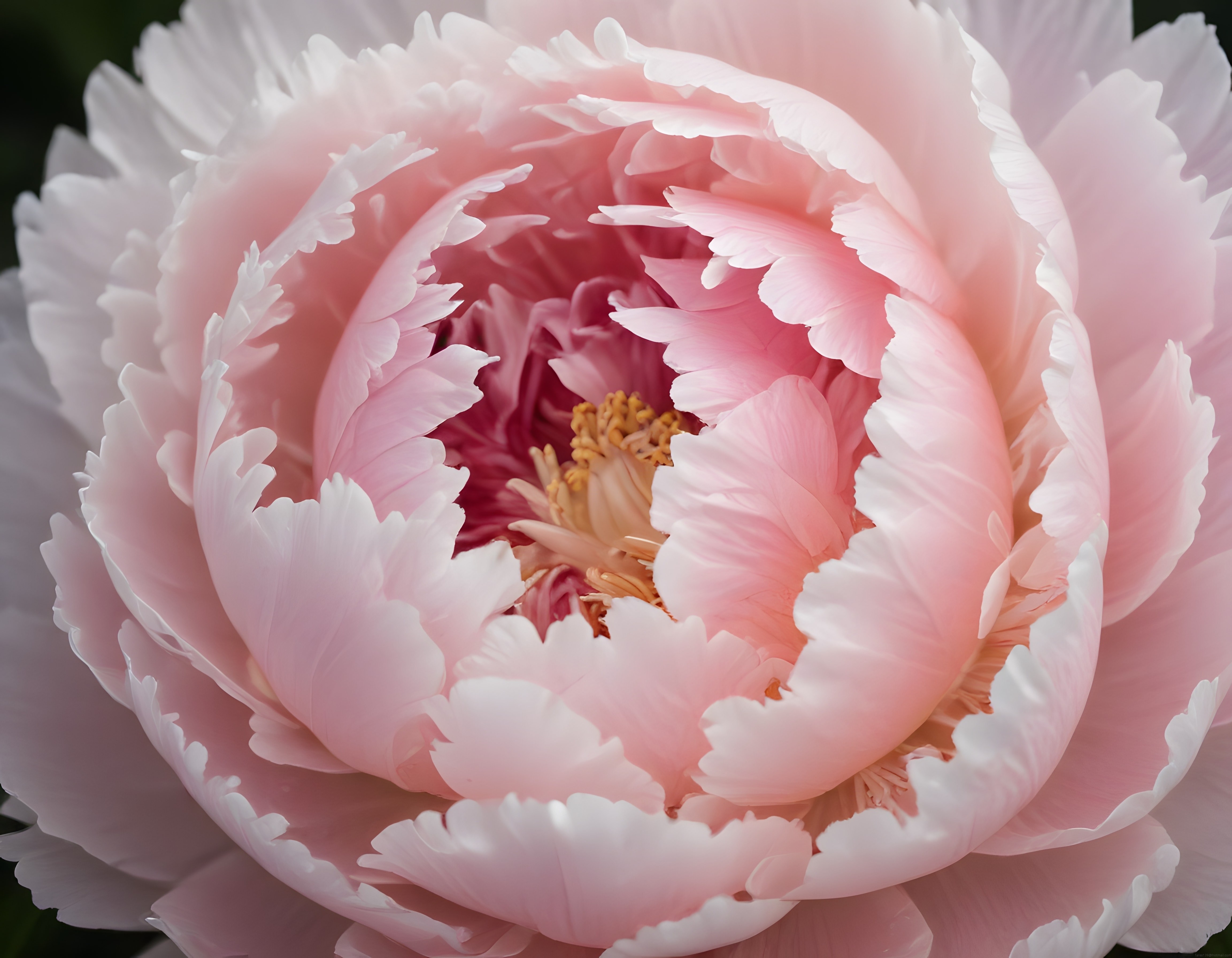 Pembe Şakayık Çiçeğinin Büyüleyici Makro Fotoğrafı ve Kıvrımlı Yaprak Detayları