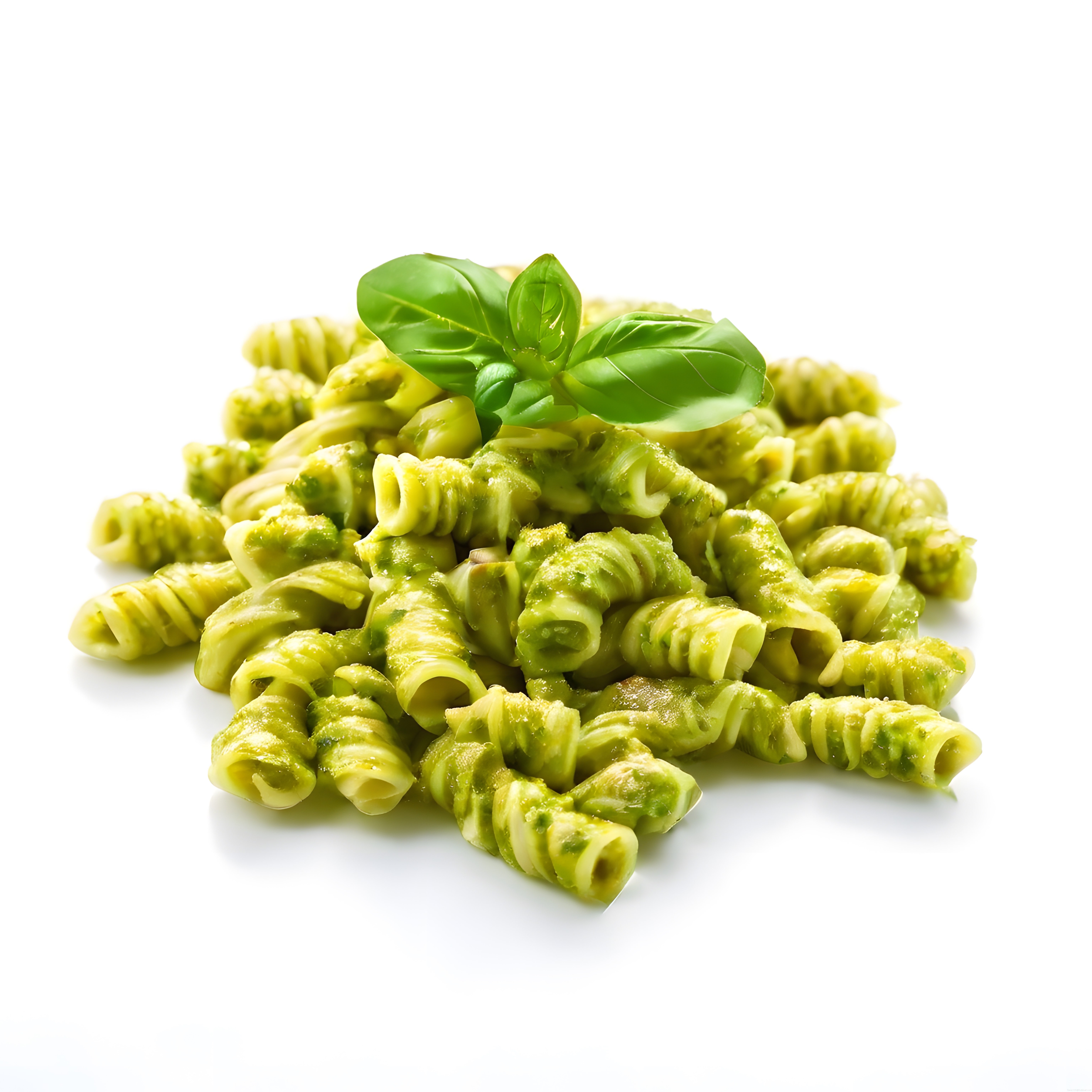 Pesto Soslu Burgu Makarna ve Taze Fesleğen Yapraklarıyla İtalyan Tarifi