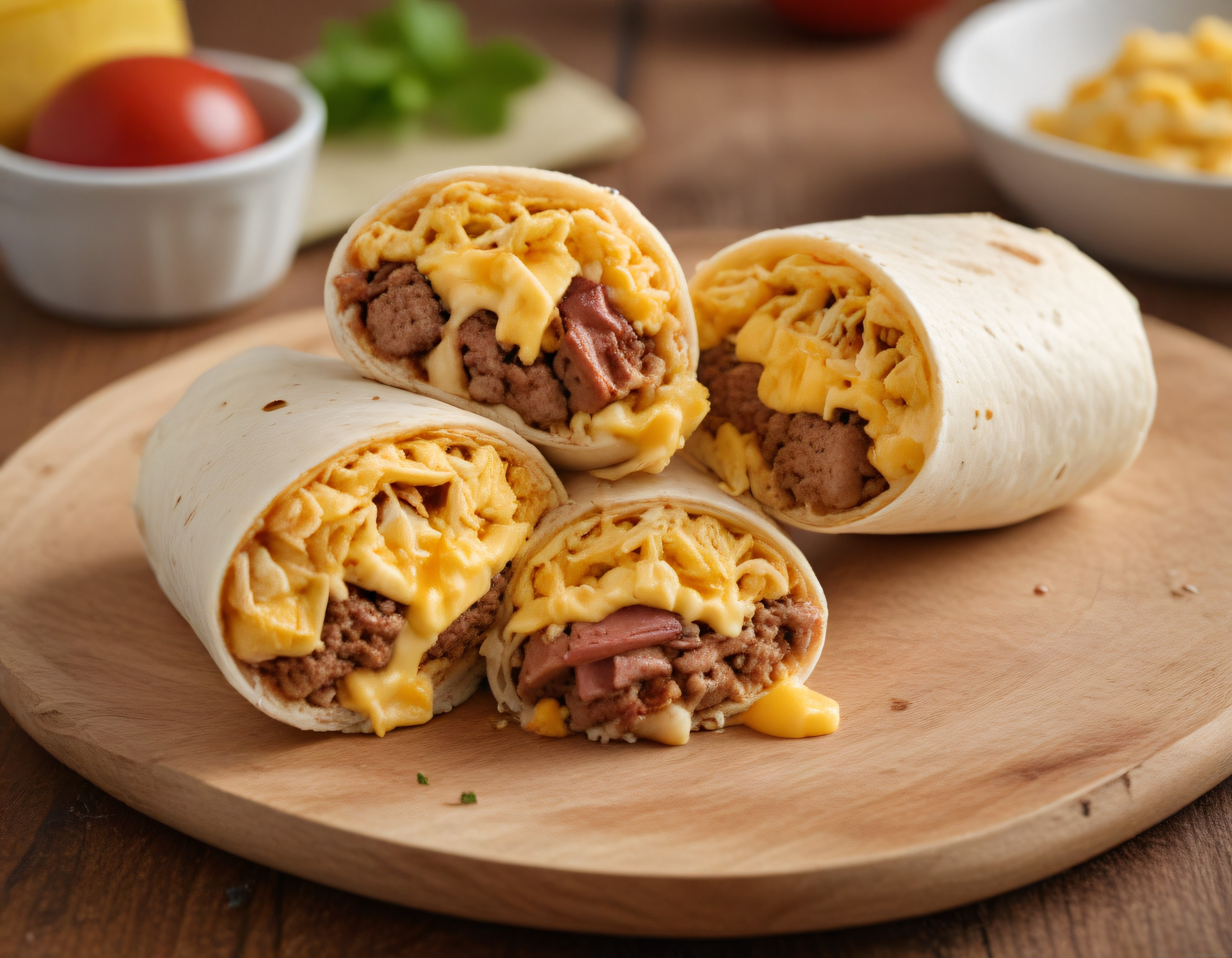Peynirli ve Yumurtalı Kahvaltı Burritoları: Protein Dolu Güne Başlangıç