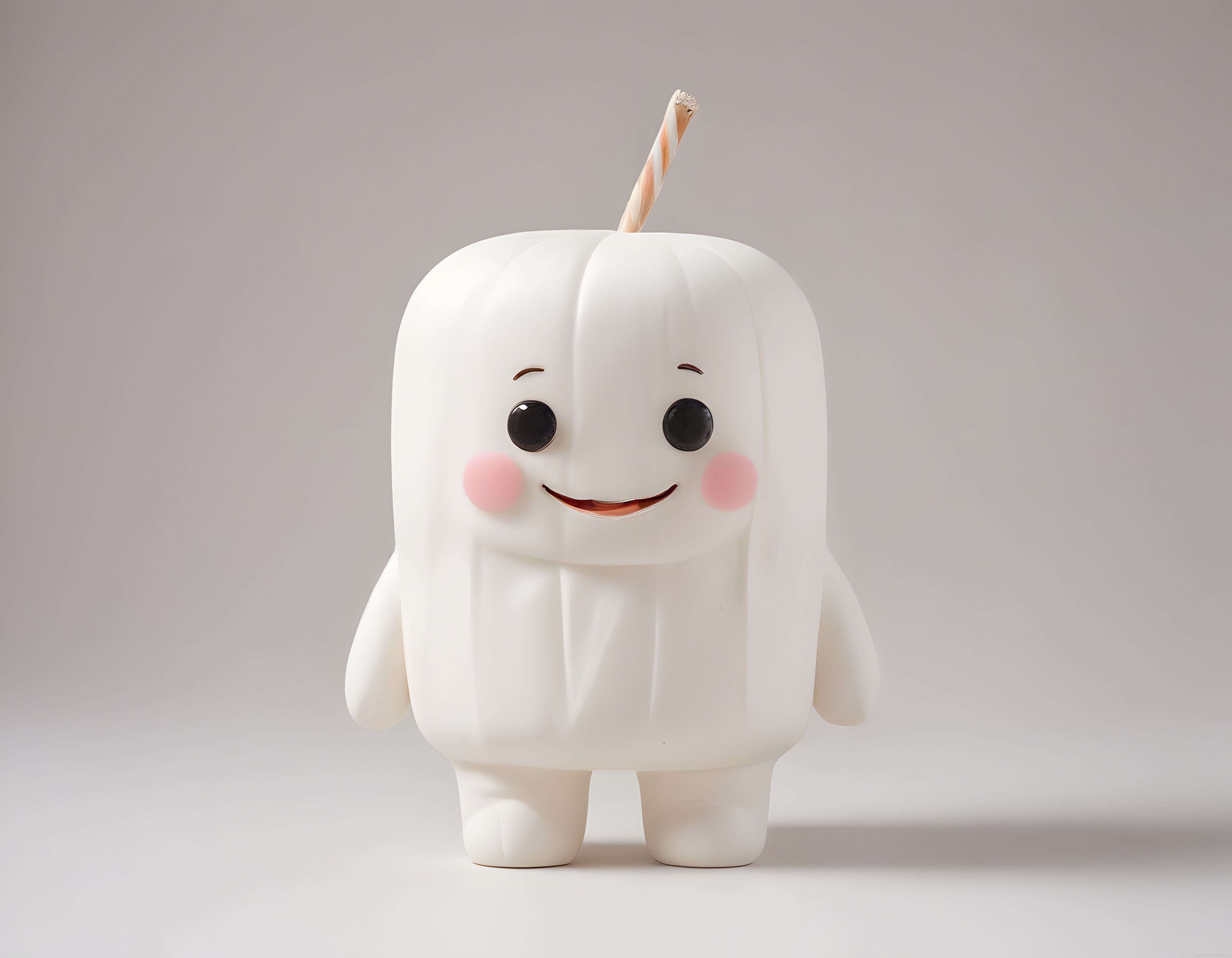 Pipetli Sevimli Süt Kutusu: Yumuşak Dokulu 3D Kawaii Karakter Tasarımı