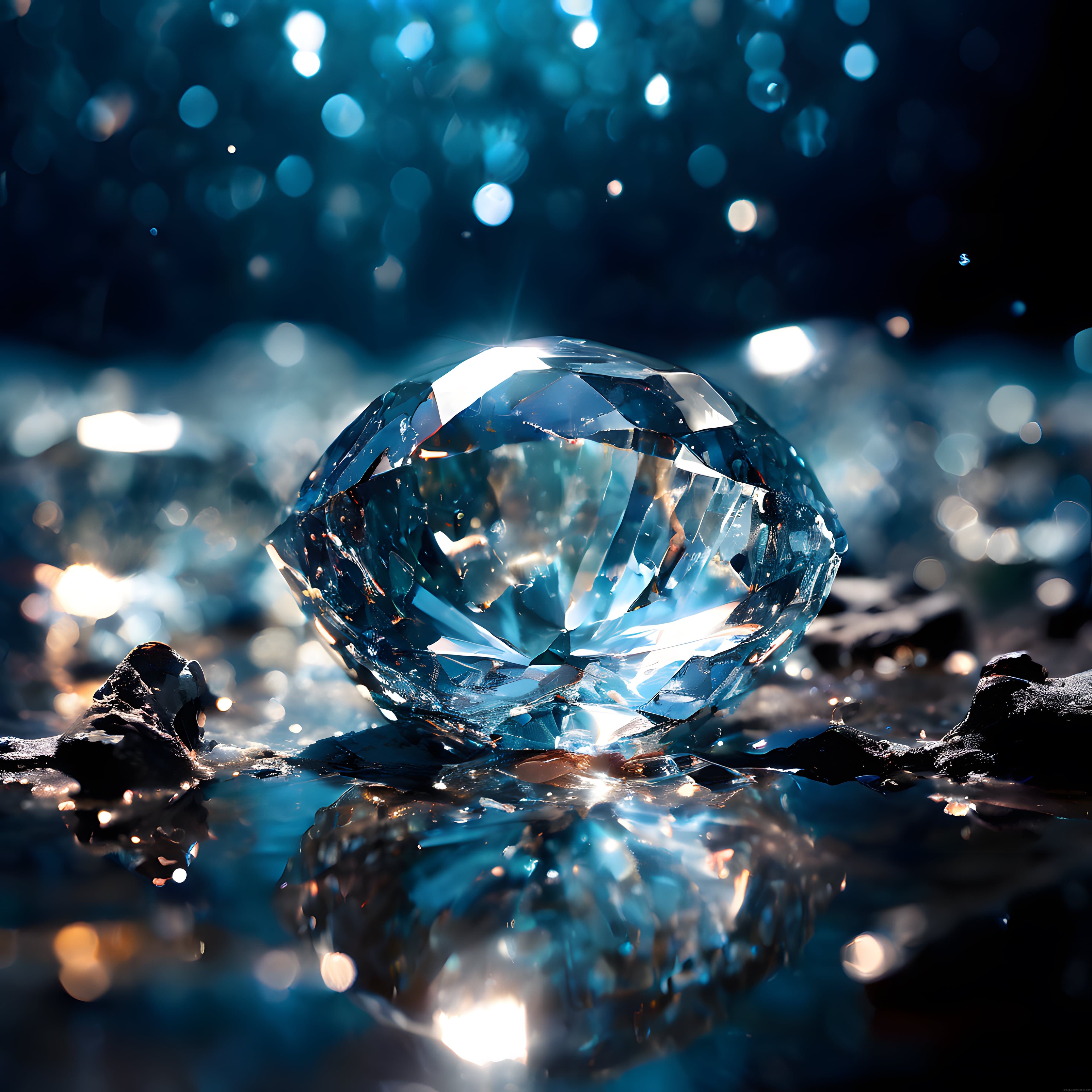 Pırıl Pırıl Parlayan Kristal Küre ve Gölgesinin Büyüleyici Dansı