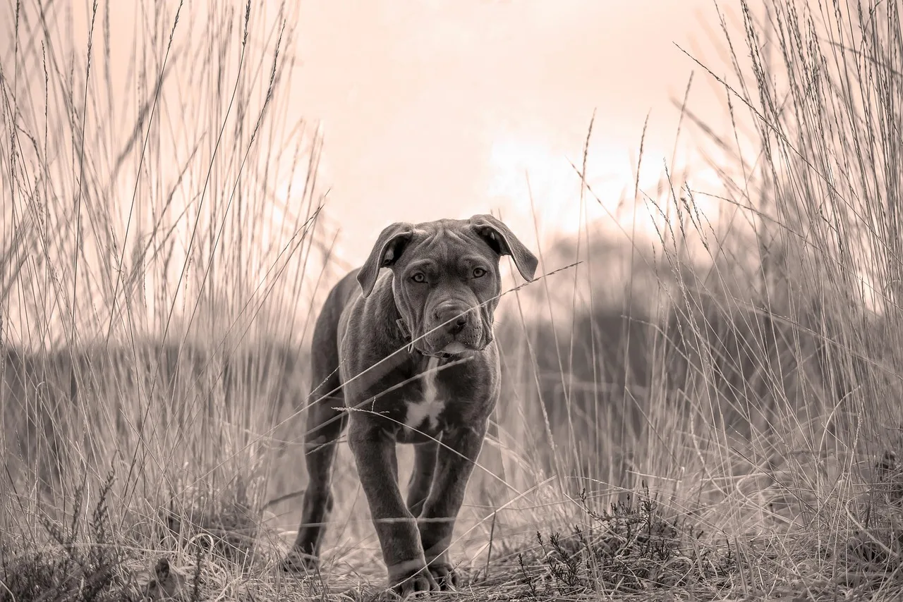 Pit bull yavru köpek portresi - sevimli evcil hayvan