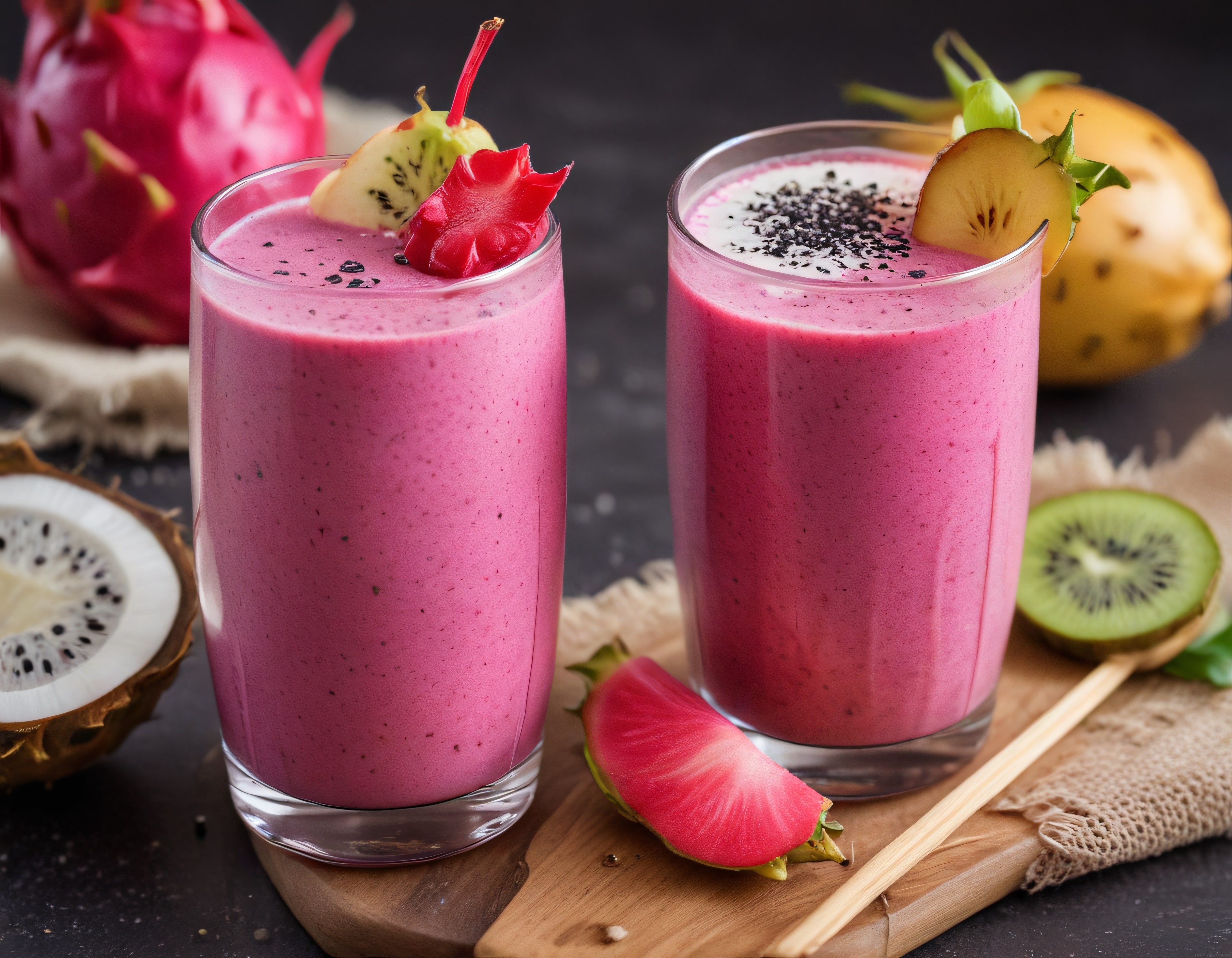 Pitaya Smoothie: Tropikal Pembe Meyveli Sağlıklı ve Ferahlatıcı İçecek