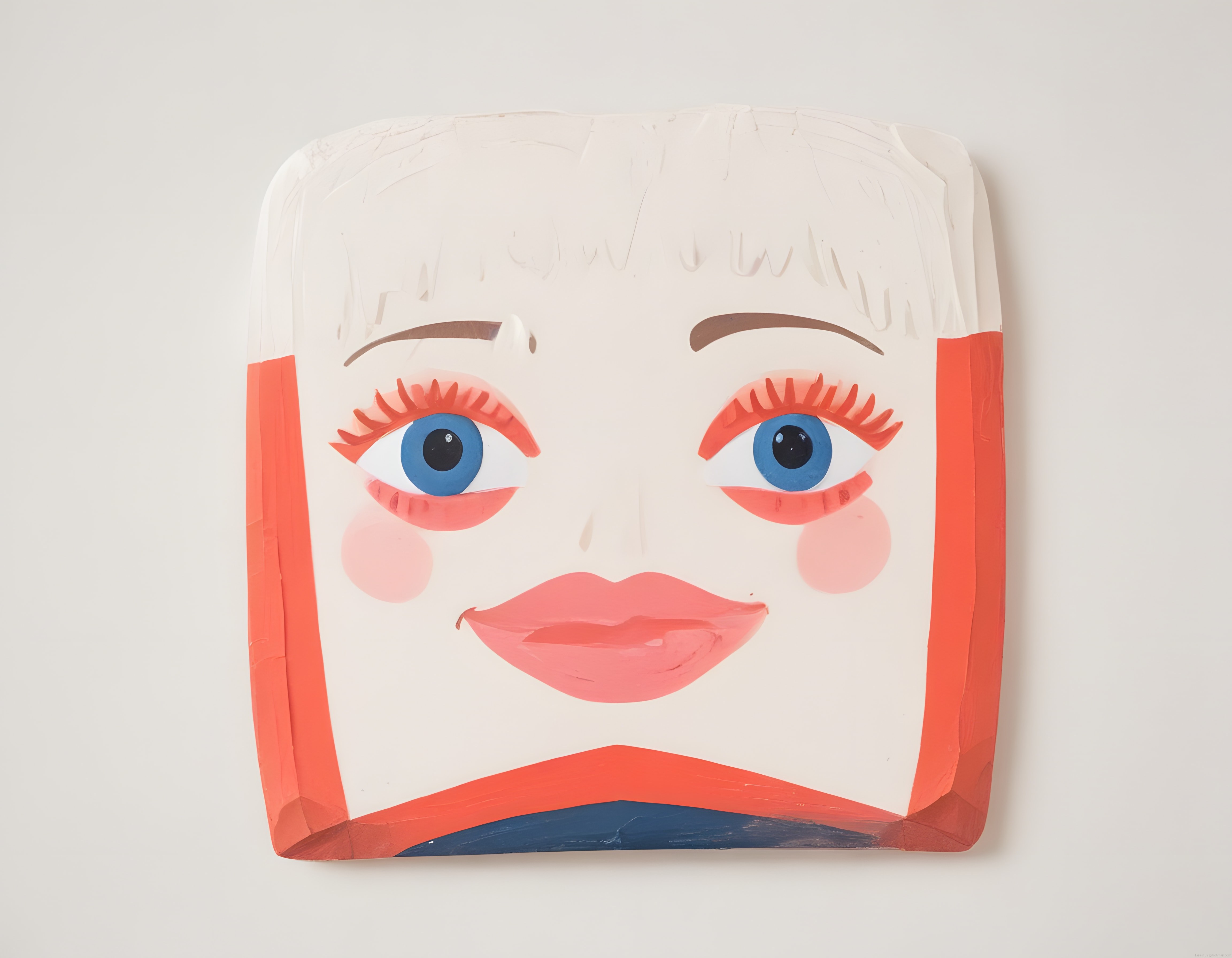Pop art tarzında 3D kağıt kolaj tekniğiyle yapılmış modern kadın portresi