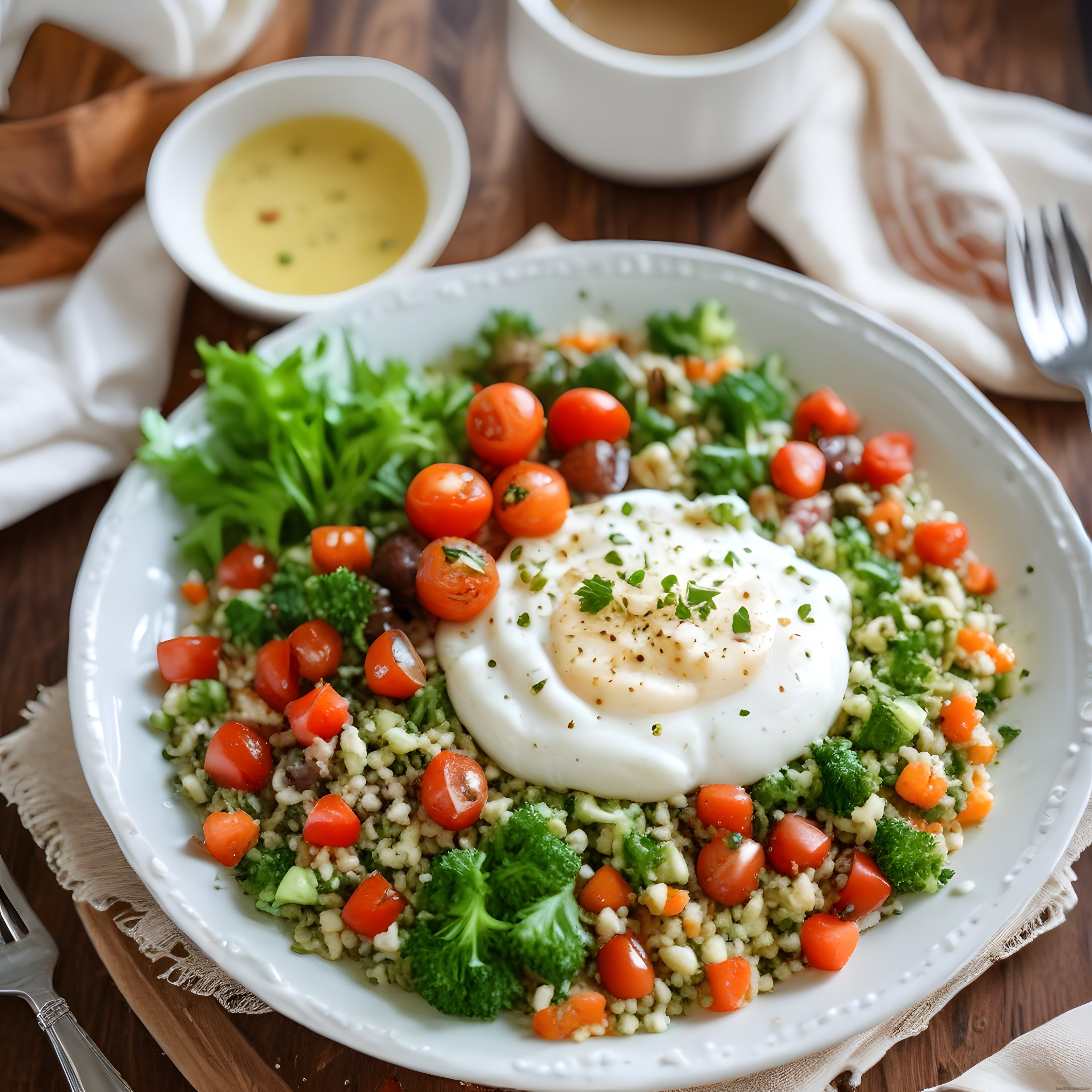 Poşe Yumurtalı Sebzeli Bulgur Kasesi: Pratik ve Besleyici Kahvaltı Tarifi