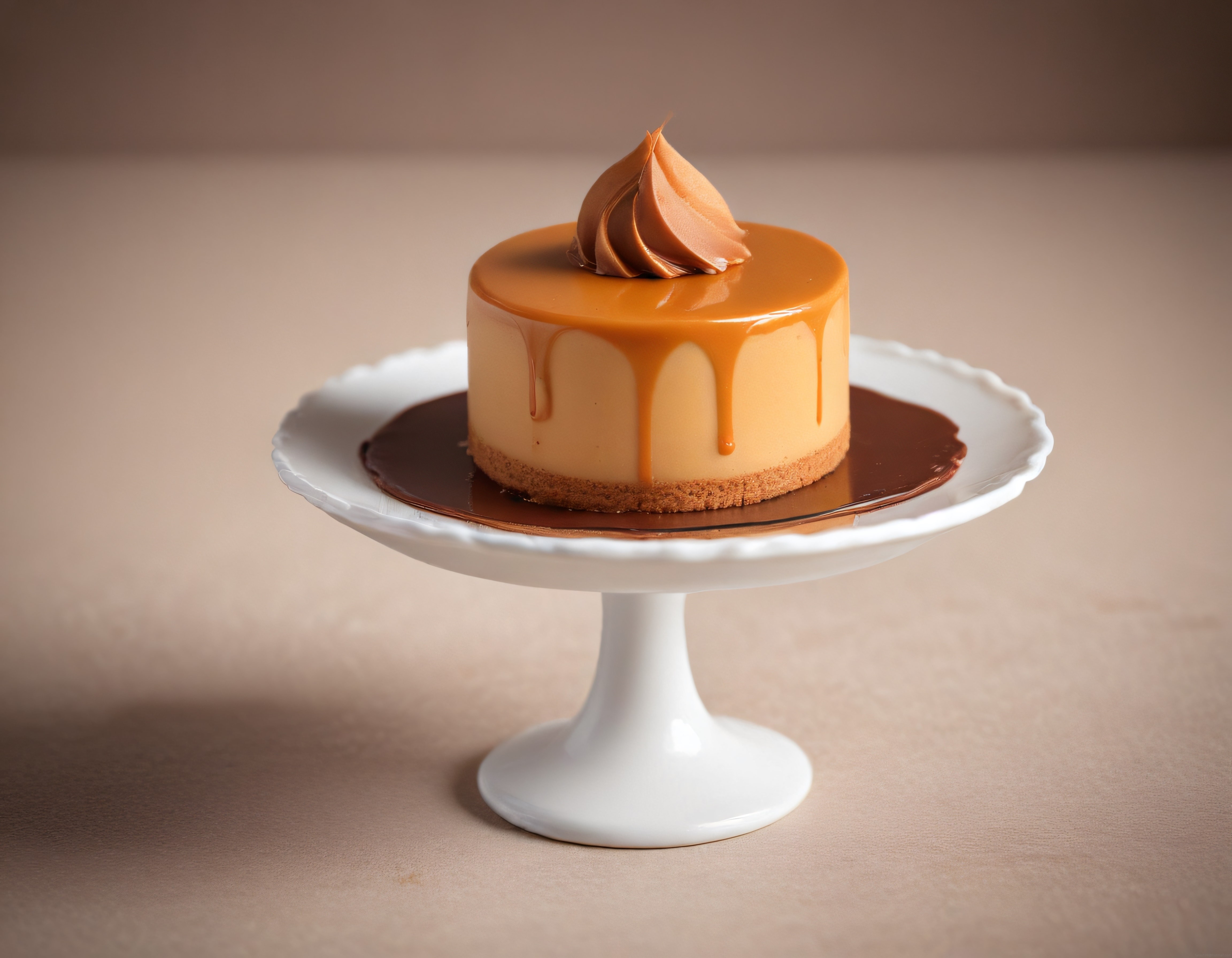 Profesyonel Fotoğrafçılıkta Karamel Kaplamalı Mini Cheesecake Sunumu
