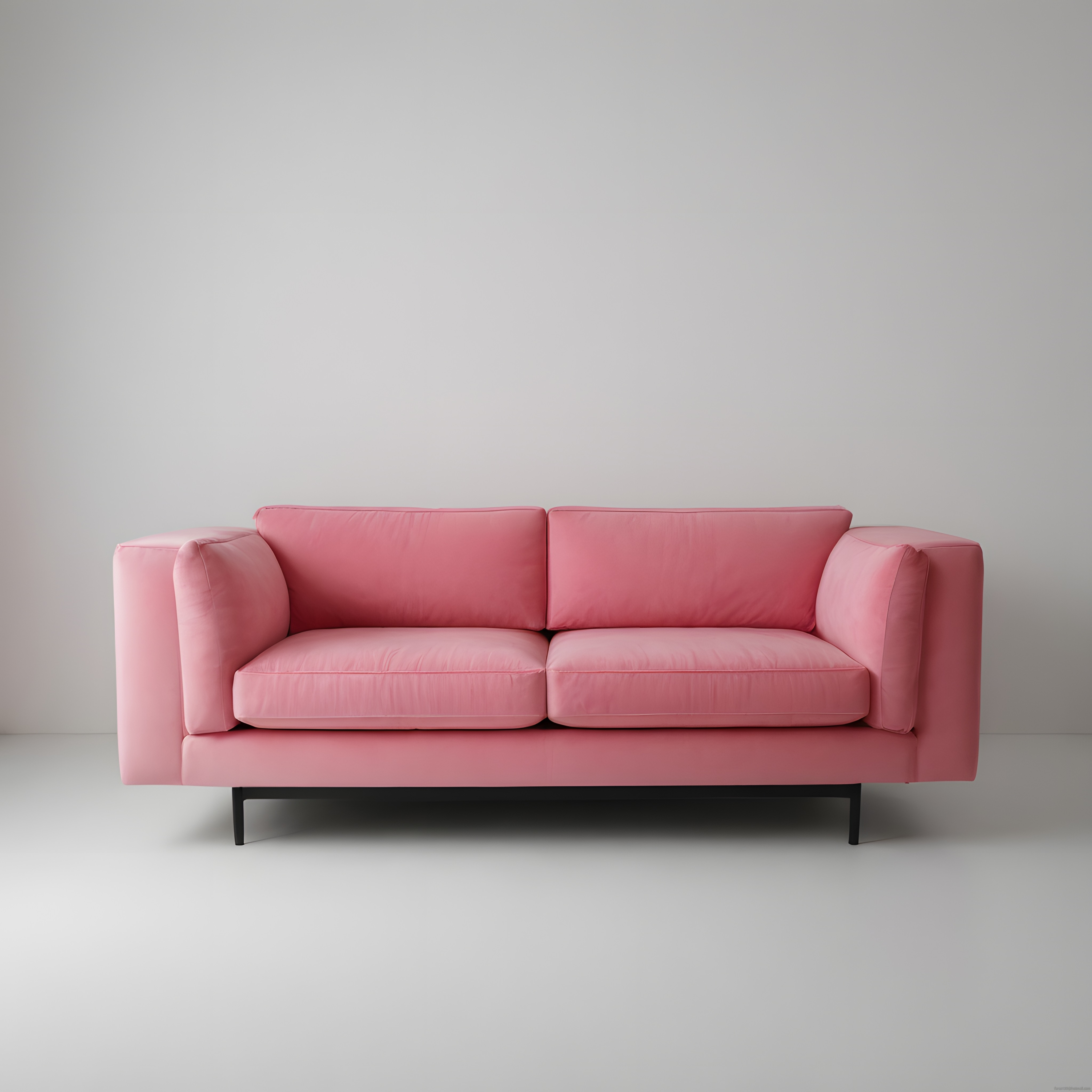 Pudra Pembe Modern İkili Kanepe ile Minimalist Salon Dekorasyon Fikirleri