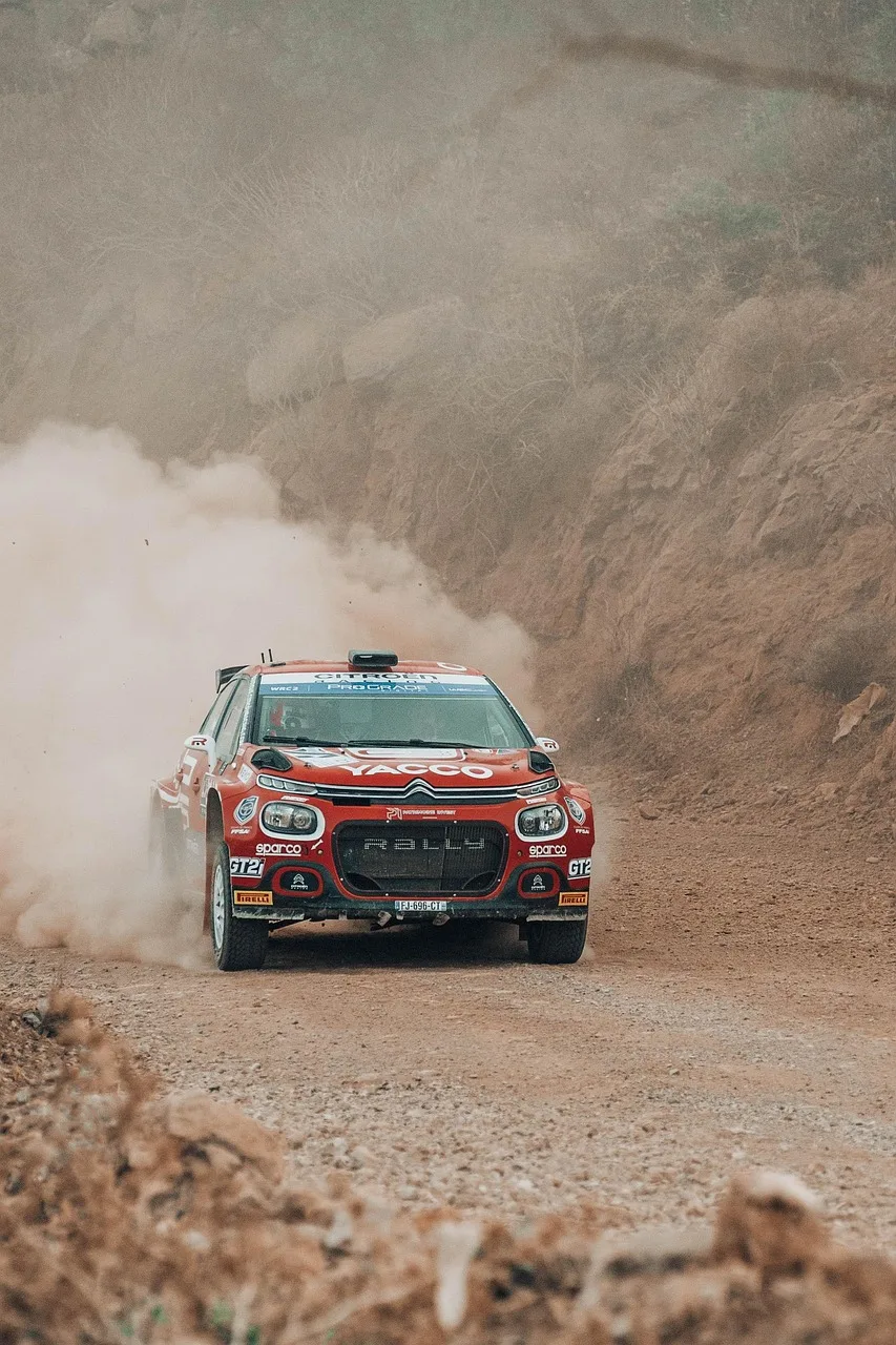 Rally arabası hız dolu yarış - dinamik otomobil