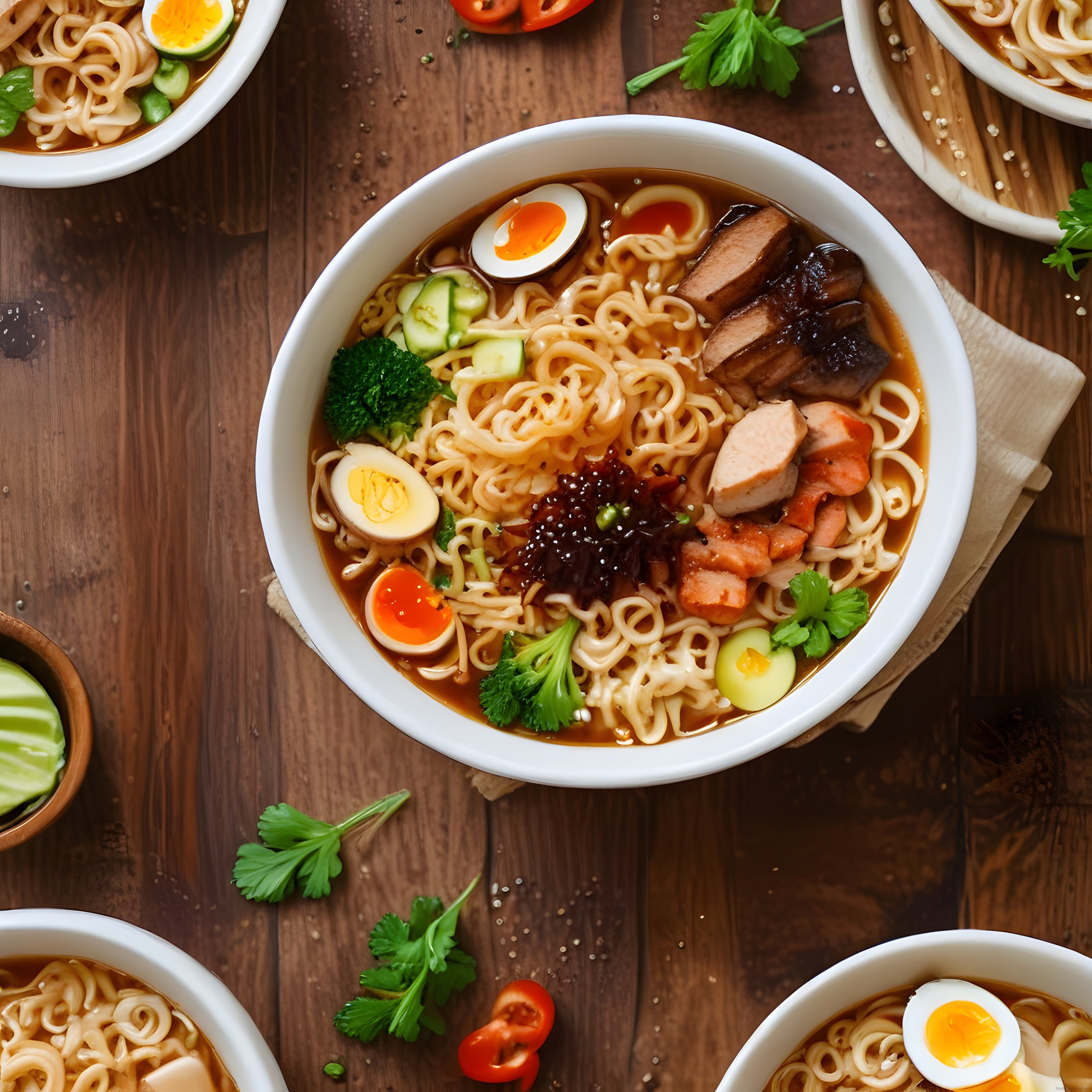 Ramen Kasesi: Japon Mutfağından Taze Sebzeli ve Yumurtalı Noodle Çorbası
