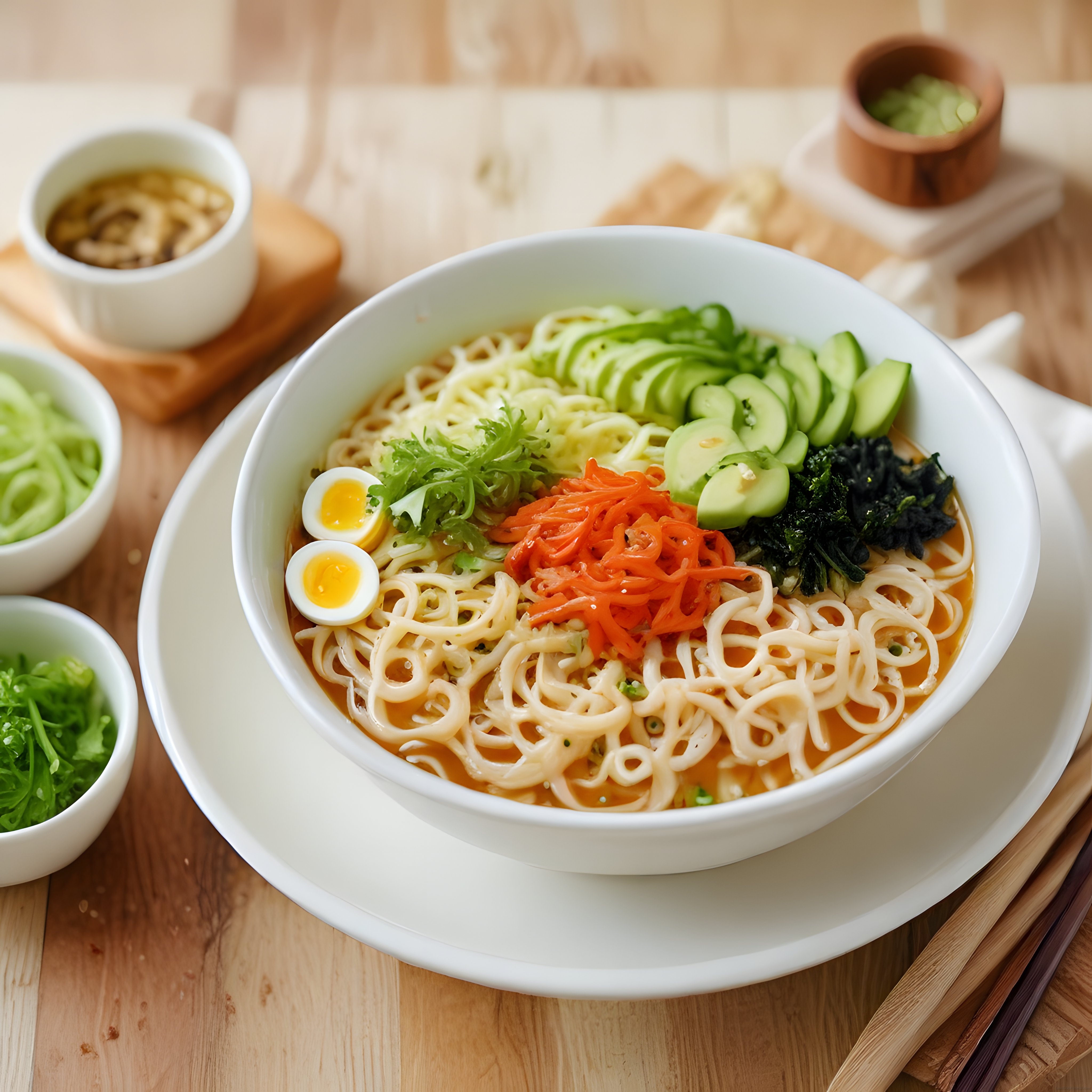 Ramen Kasesi: Yumurta, Salatalık ve Yosun ile Sıcak Asya Çorbası