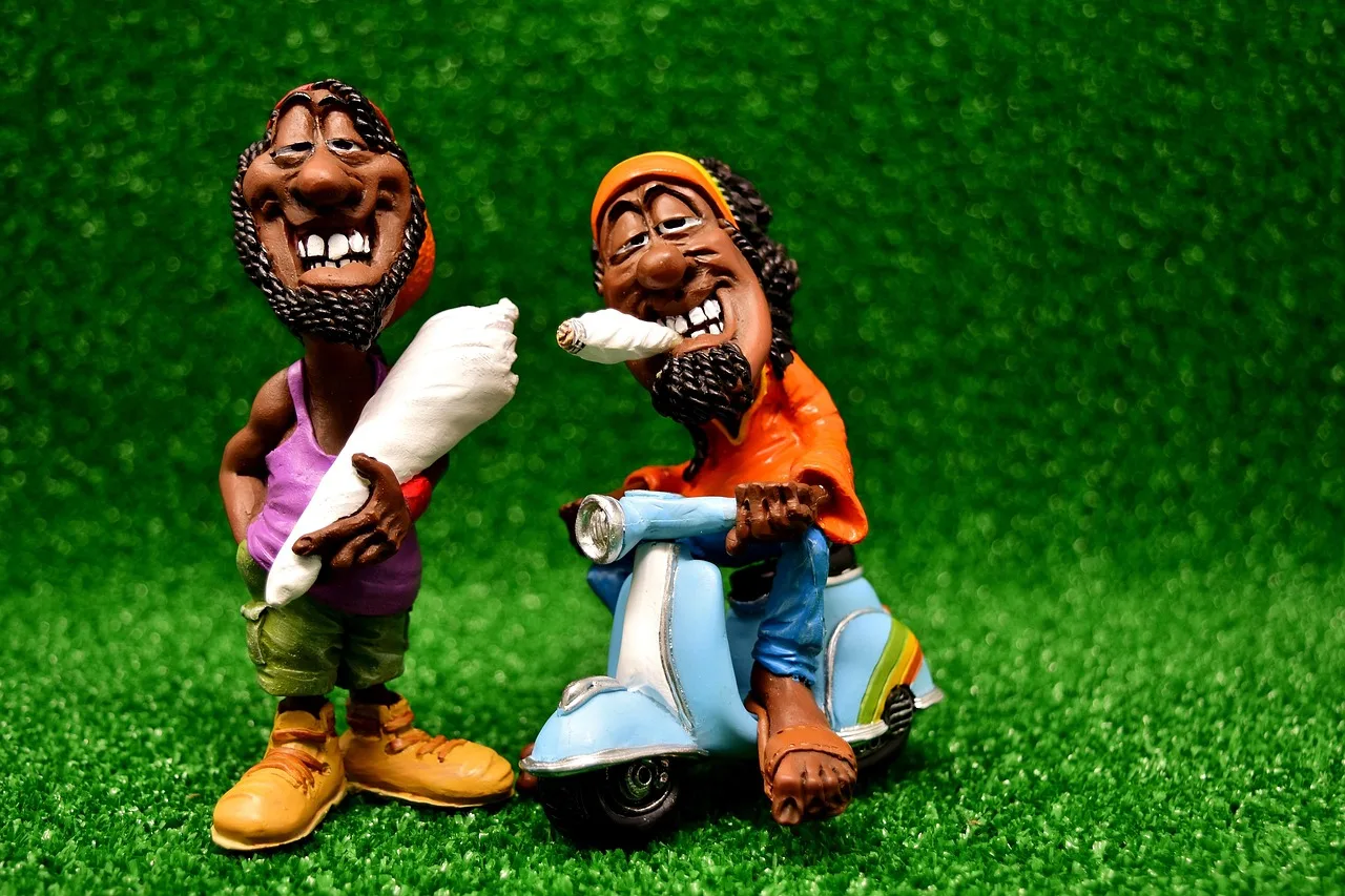 Rastaman temalı bagaj ve scooter fotoğrafı