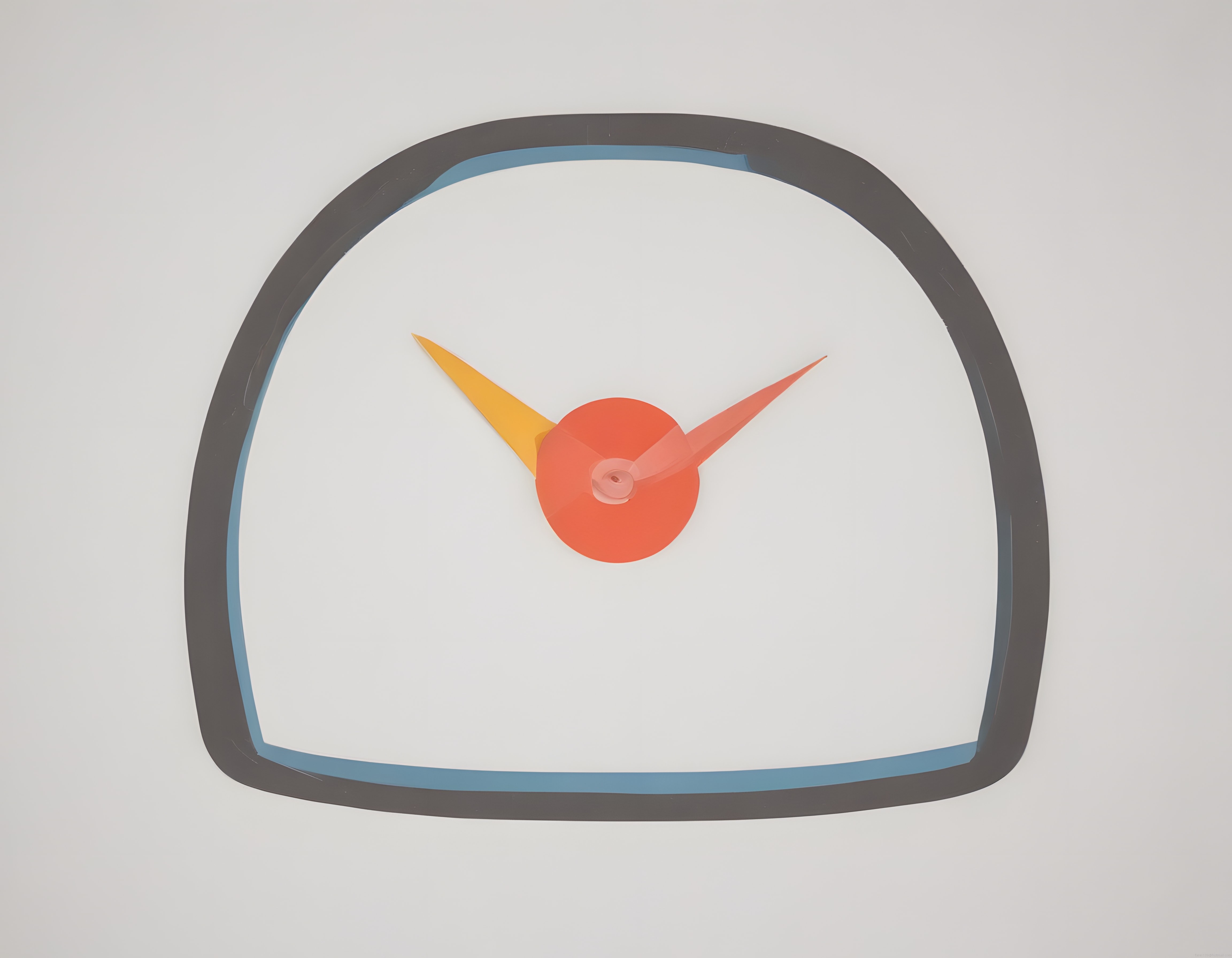 Rengarenk Oval Çerçeveli Modern Minimal Duvar Saati Tasarımı ve Dekorasyonu