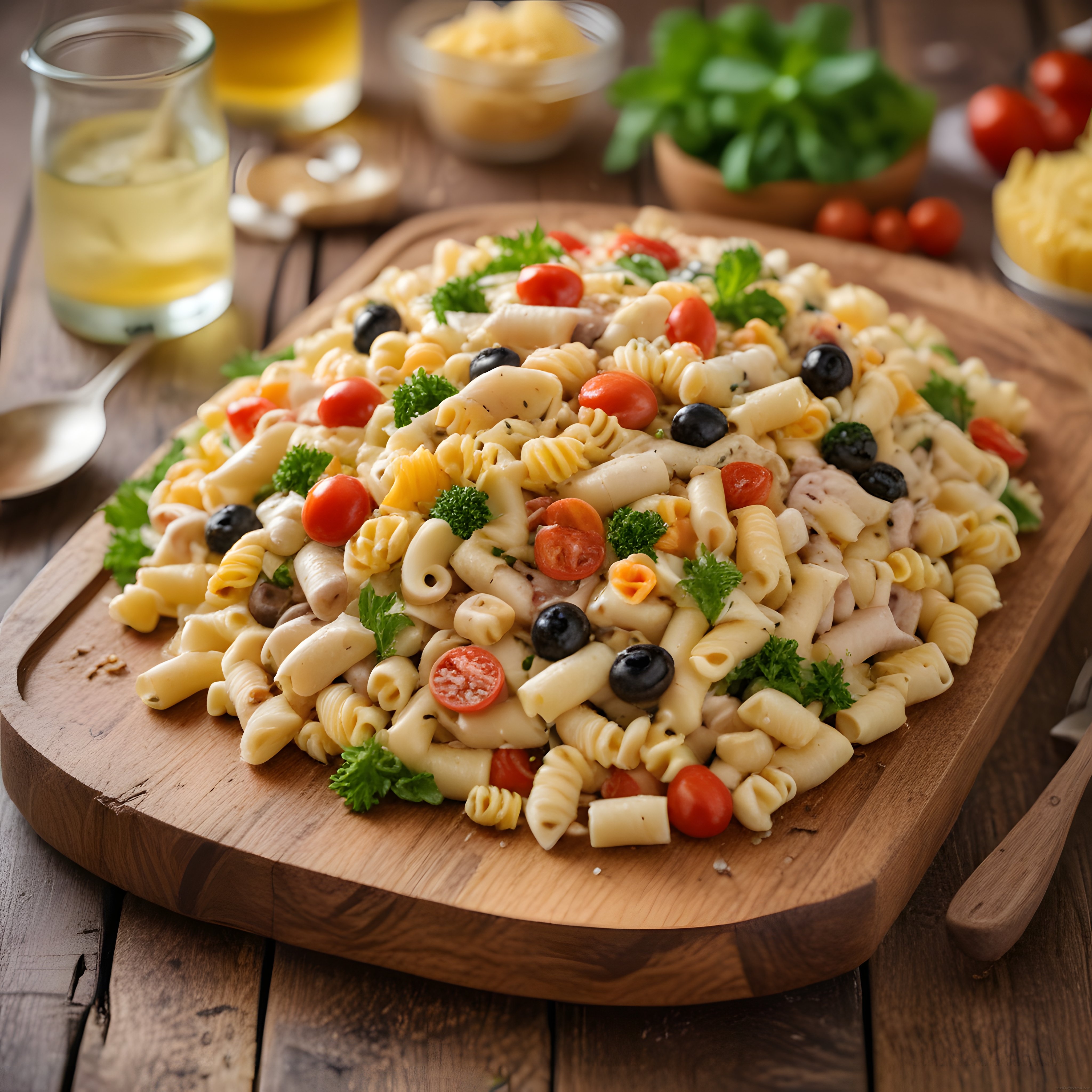 Rengarenk Tavuklu Soğuk Makarna Salatası Tarifi ve Sunum Önerileri