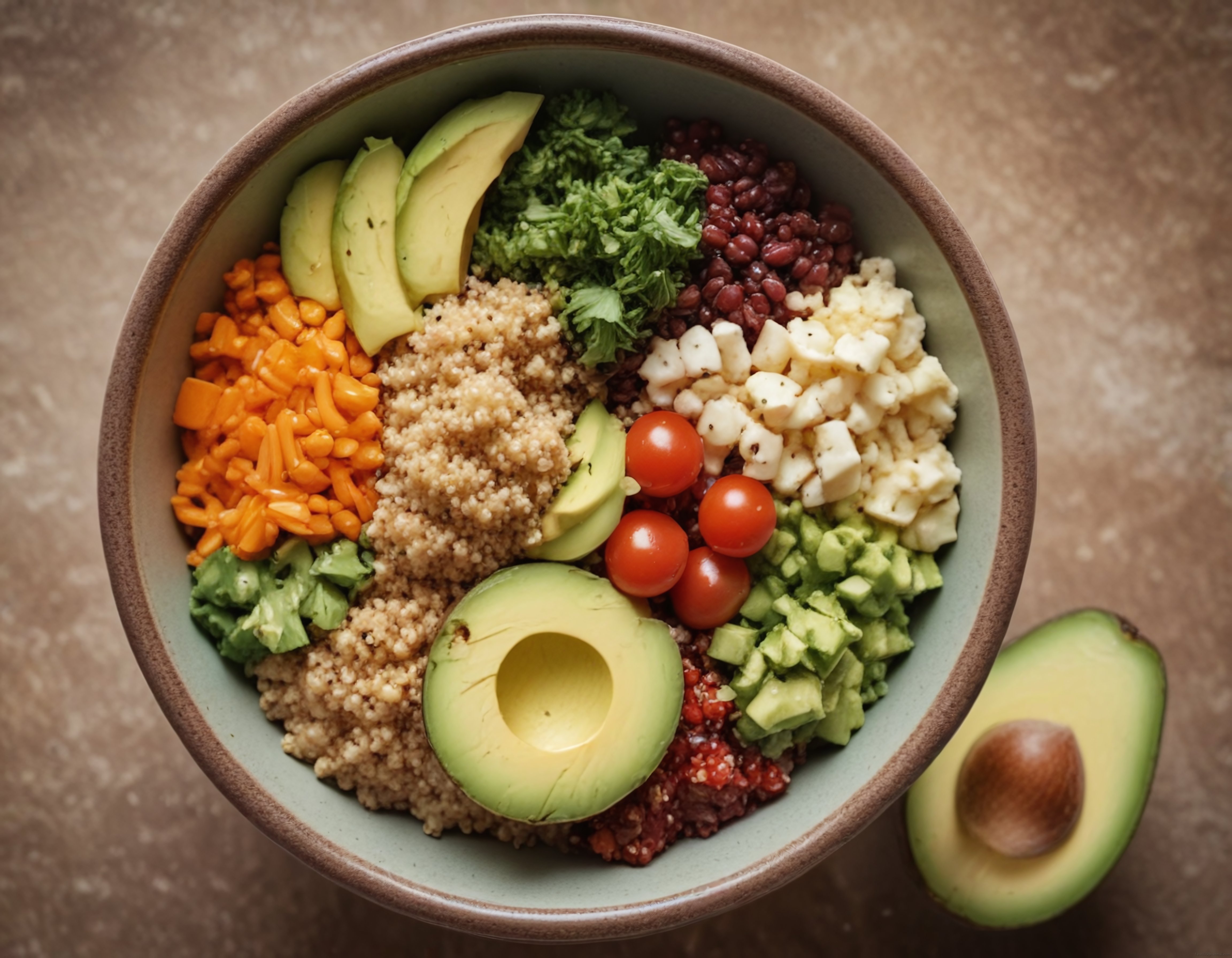 Renkli Avokadolu Kinoa Kasesi: Sağlıklı Besleyici Buddha Bowl Tarifi