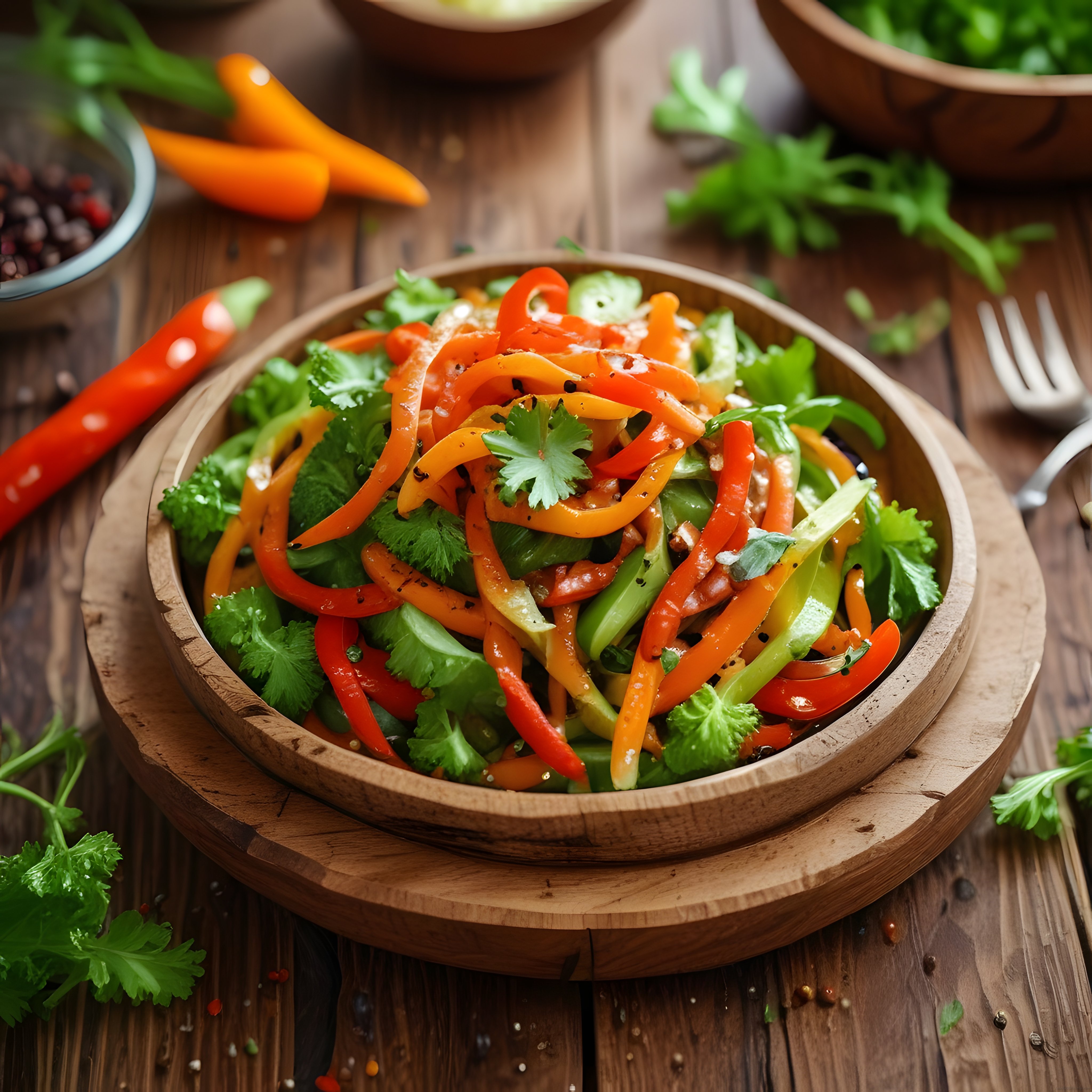 Renkli Biber ve Kişnişli Salata: Sağlıklı ve Pratik Tarif Önerisi