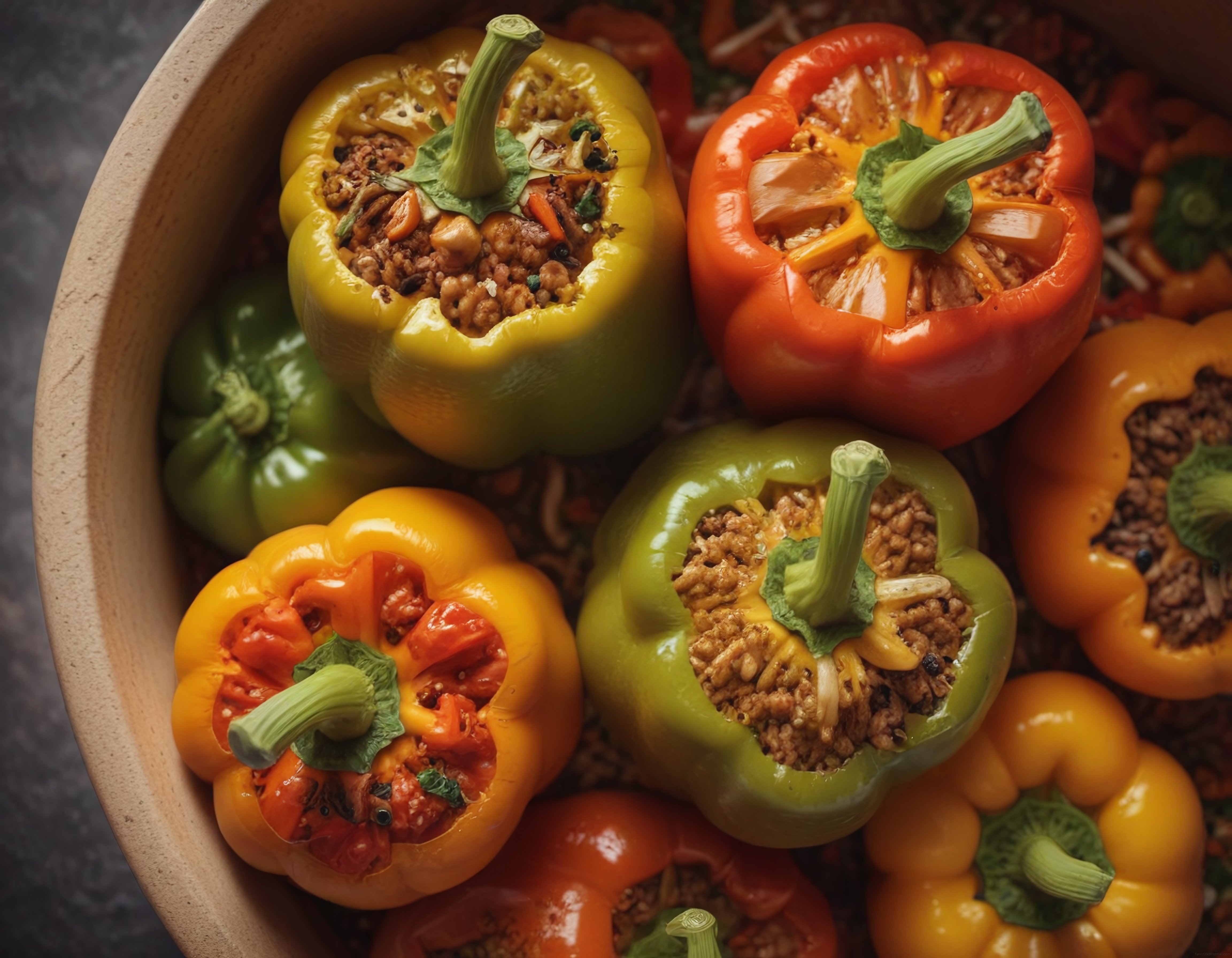 Renkli Biberlerle Fırında Kıymalı Dolma Tarifi ve Sunum Önerileri